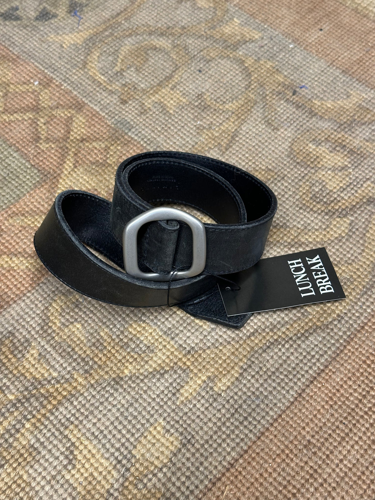Limited Black Sculptural Buckle Black Belt