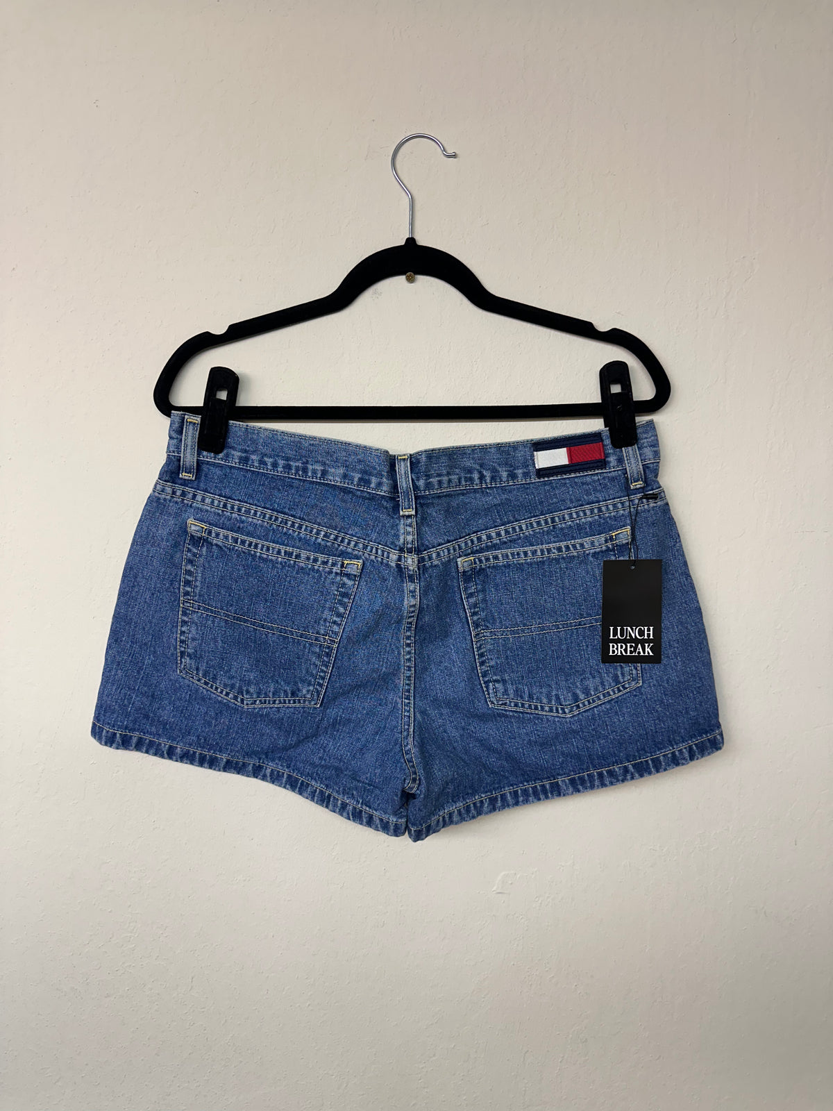 Y2K Tommy Jeans Mid Rise Medium Wash Short Shorts
