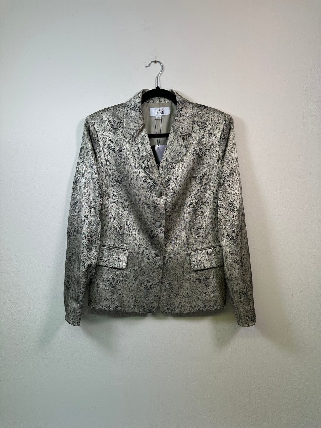 Le Suit Snakeskin Blazer