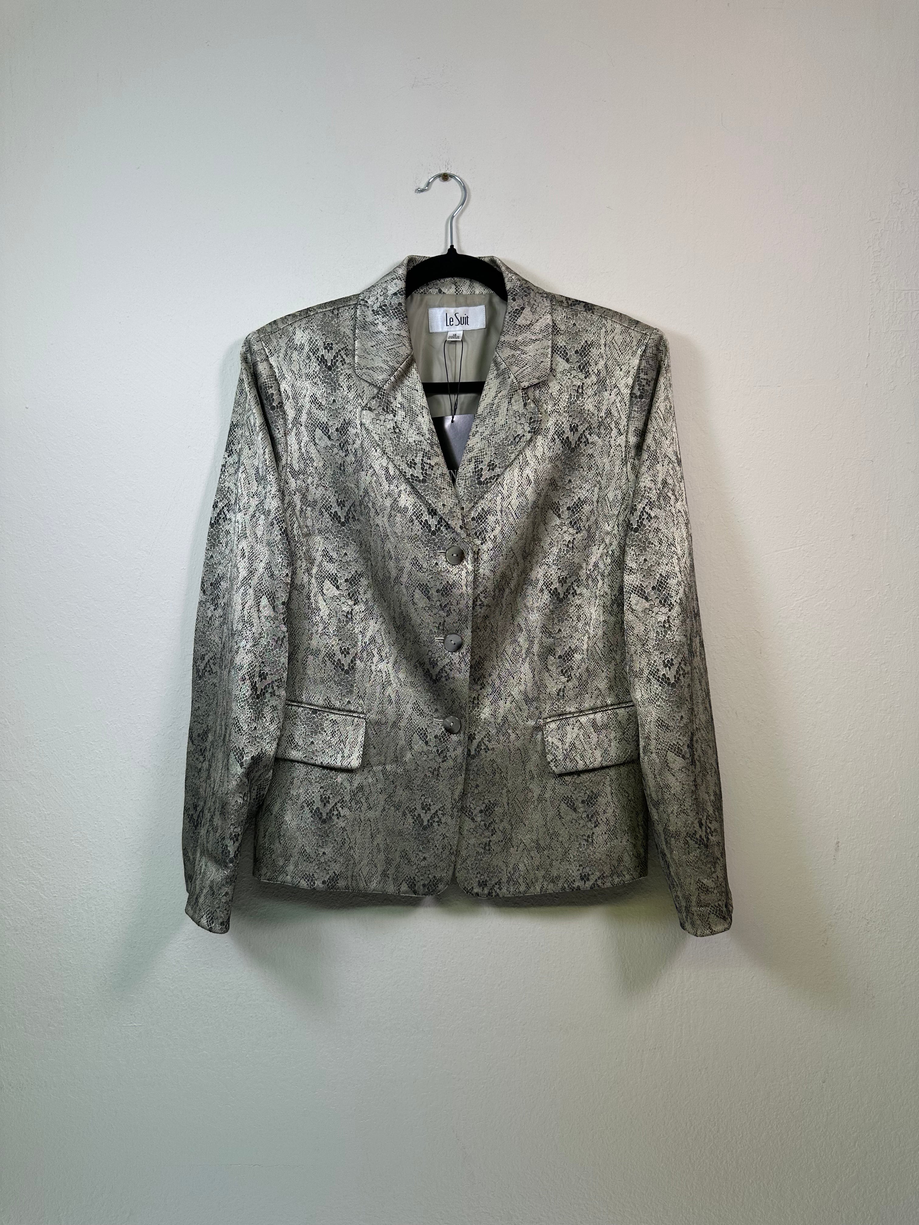 Le Suit Snakeskin Blazer