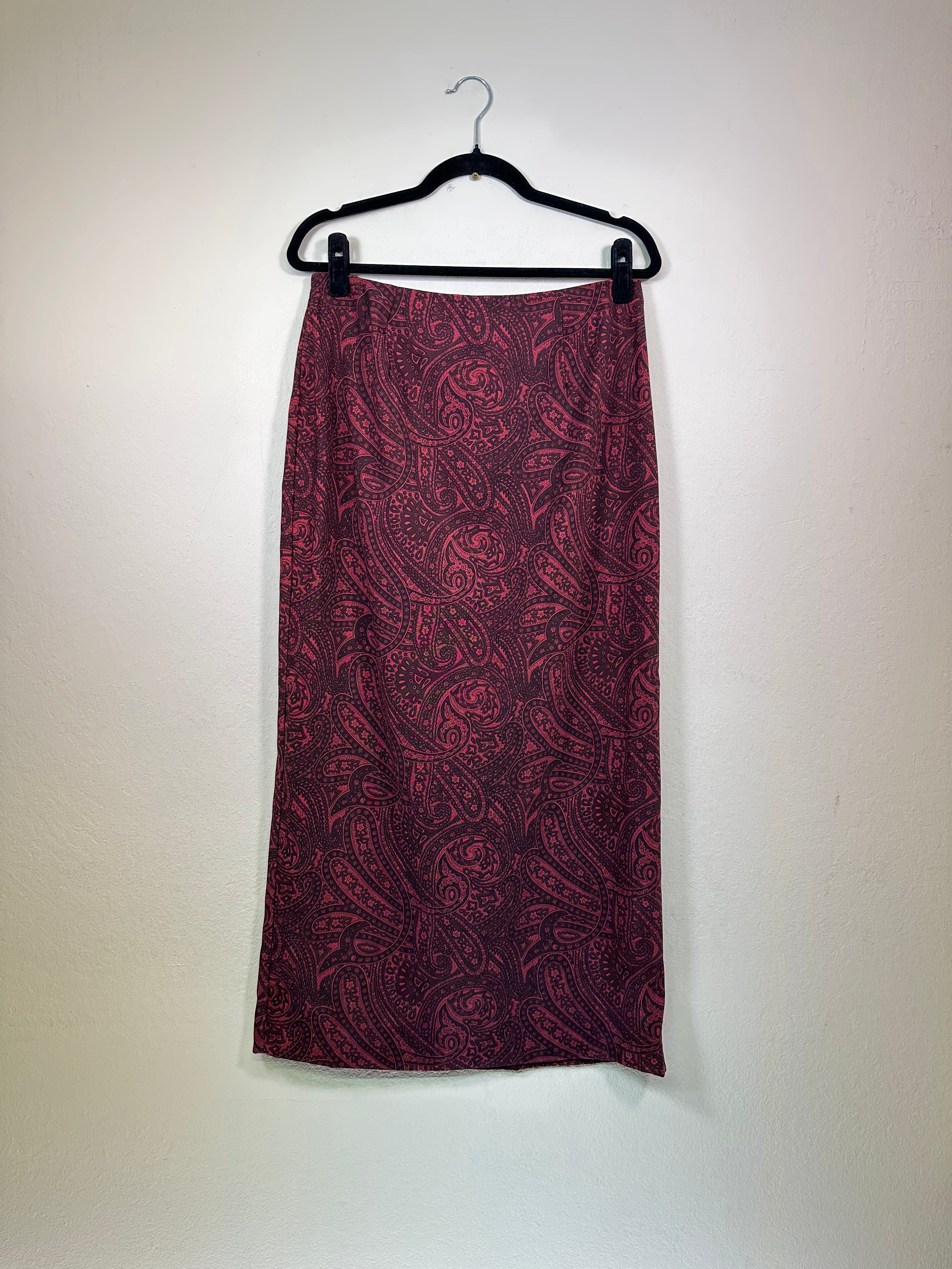Geoffrey Beene Paisley Maxi Skirt