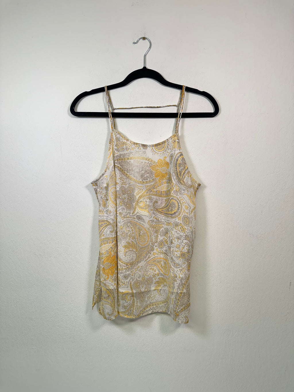 Lucky Brand Yellow Paisley Tank Top