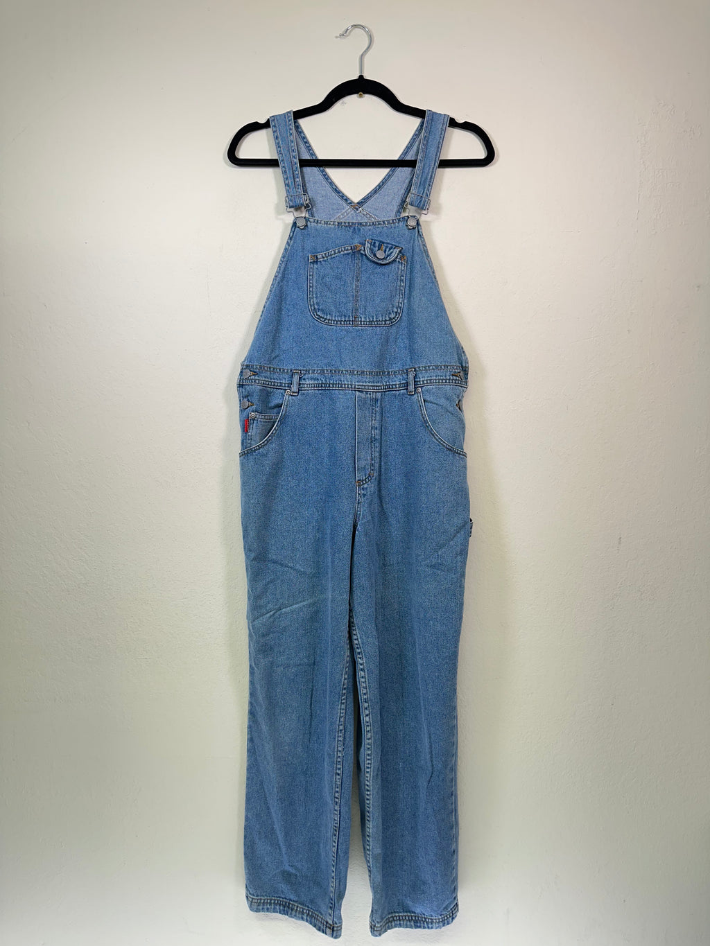 90s Espirit Medium Wash Denim Utility Overalls