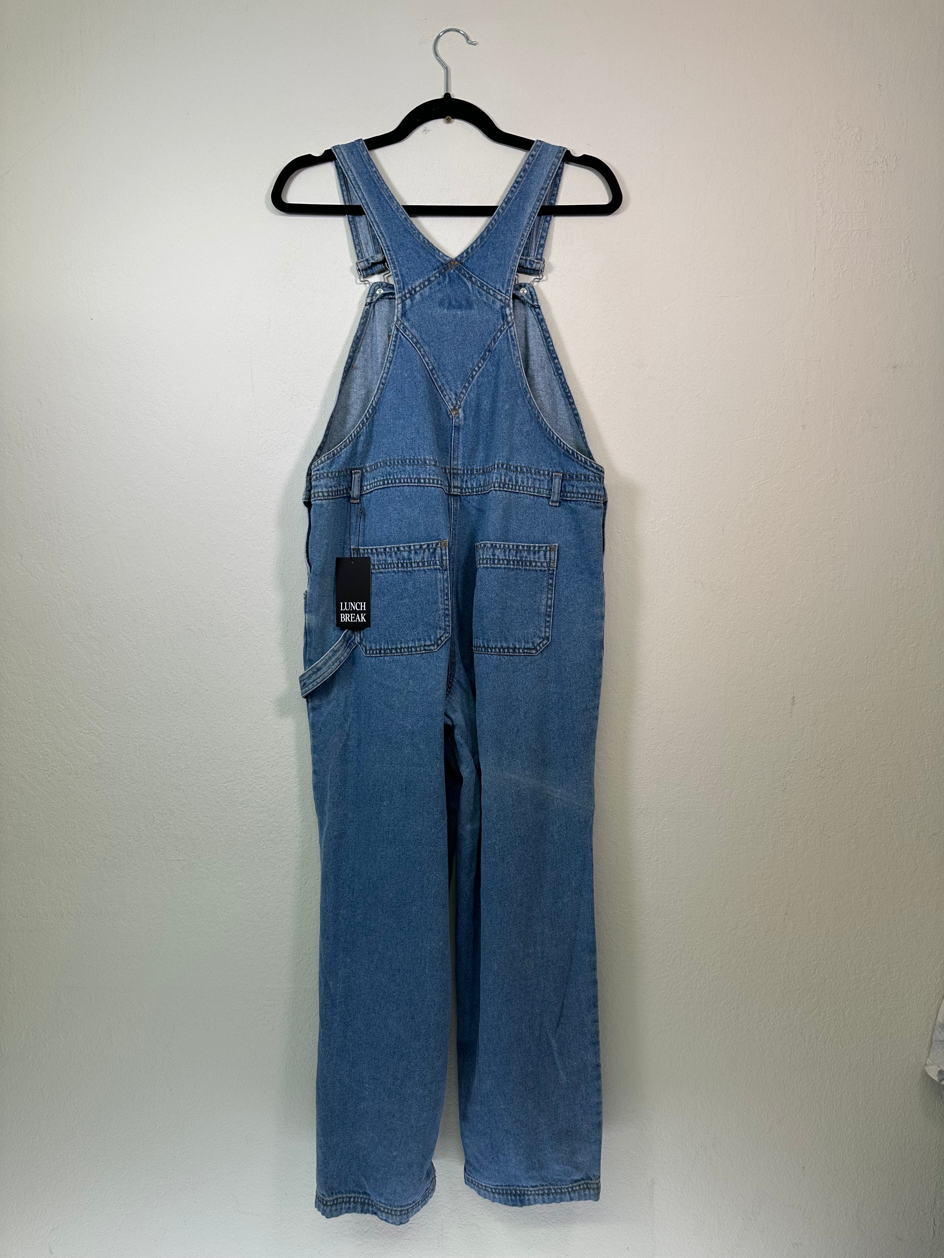 90s Espirit Medium Wash Denim Utility Overalls