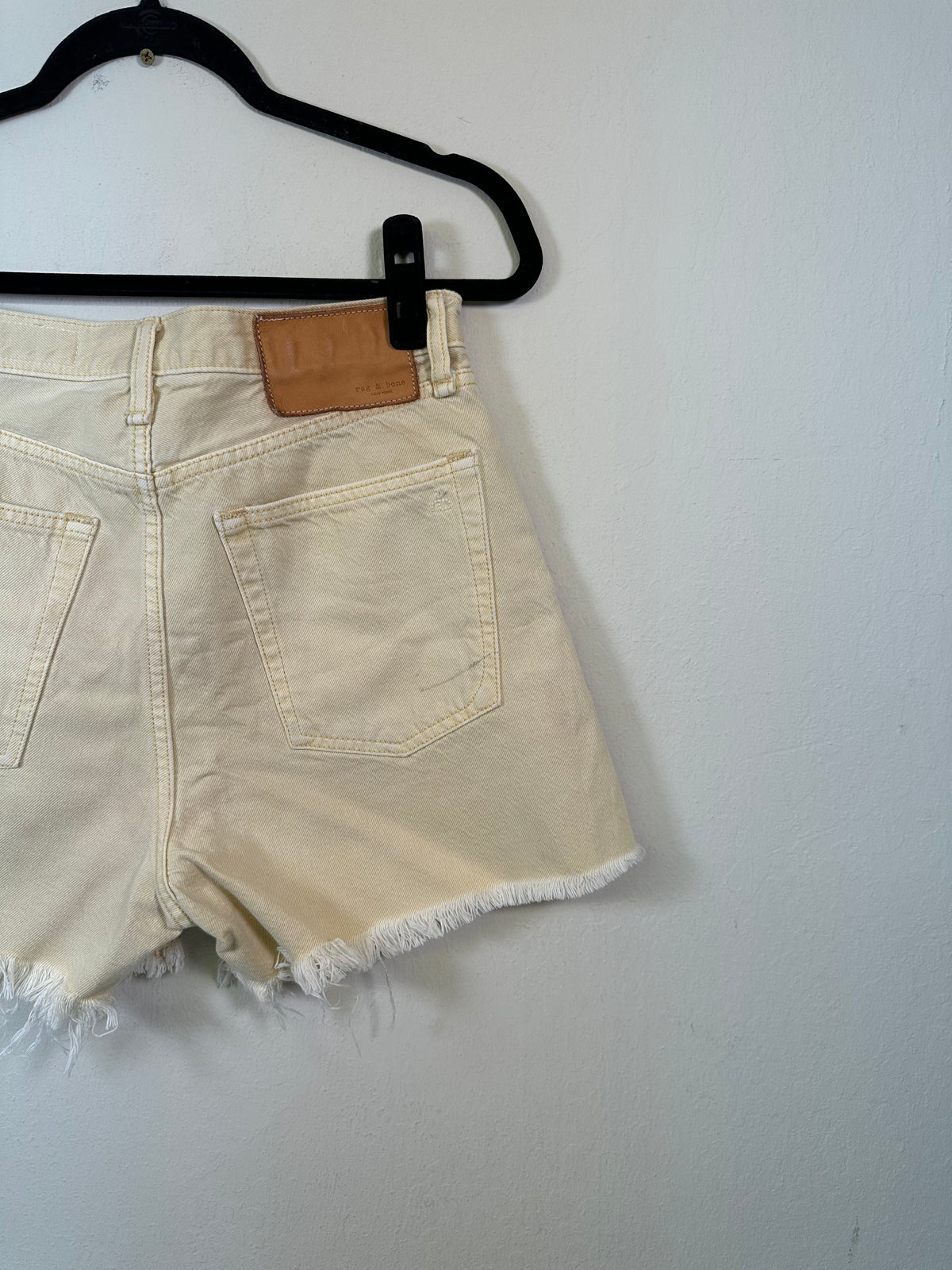 Rag & Bone Butter Yellow Cut-off High Waisted Shorts [Modern]