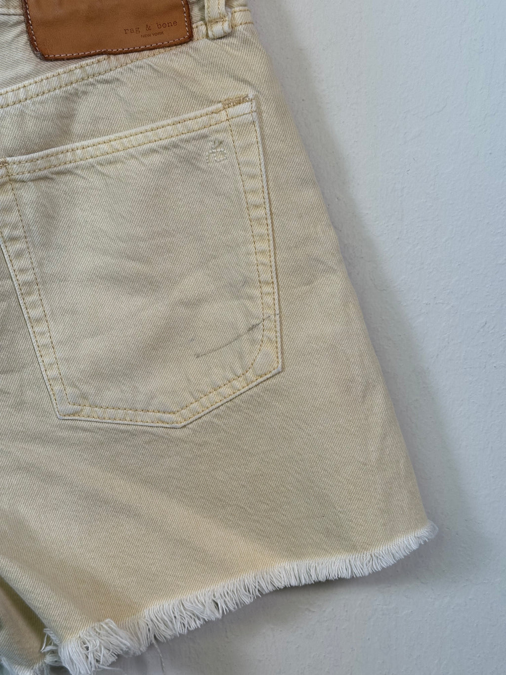 Rag & Bone Butter Yellow Cut-off High Waisted Shorts [Modern]