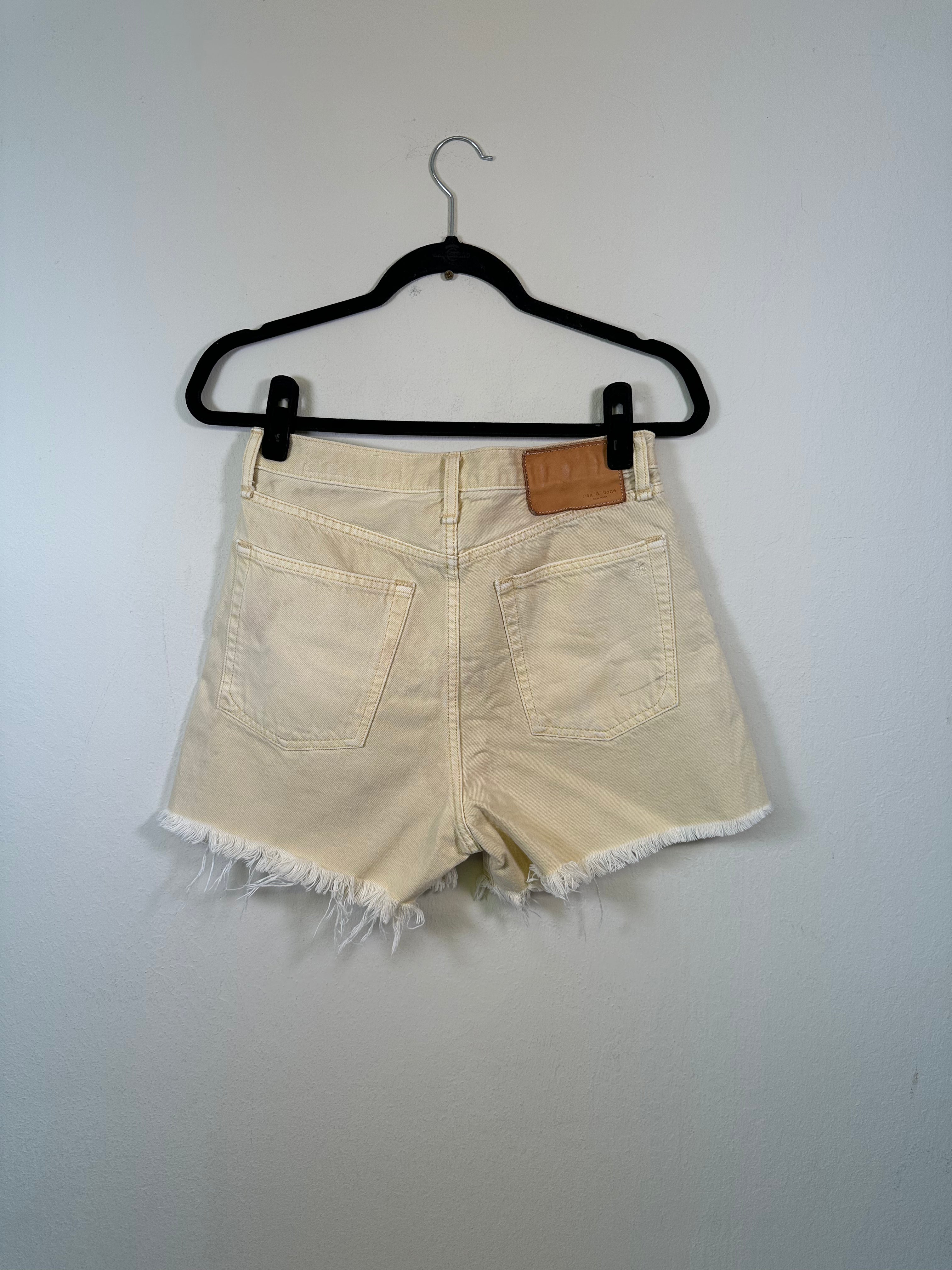 Rag & Bone Butter Yellow Cut-off High Waisted Shorts [Modern]