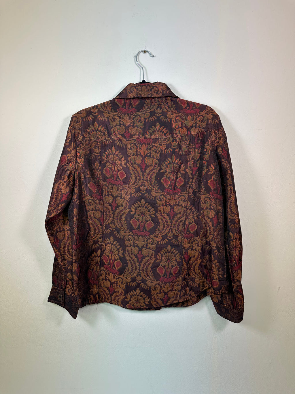 Addition by Chico's Metallic Floral Brocade Statement Jacket