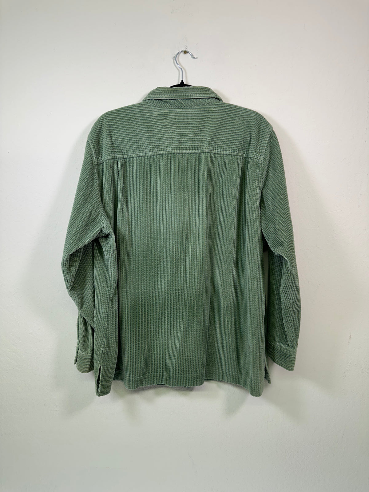 L.L. Bean 90s Sage Chunky Corduroy Button Up Shirt