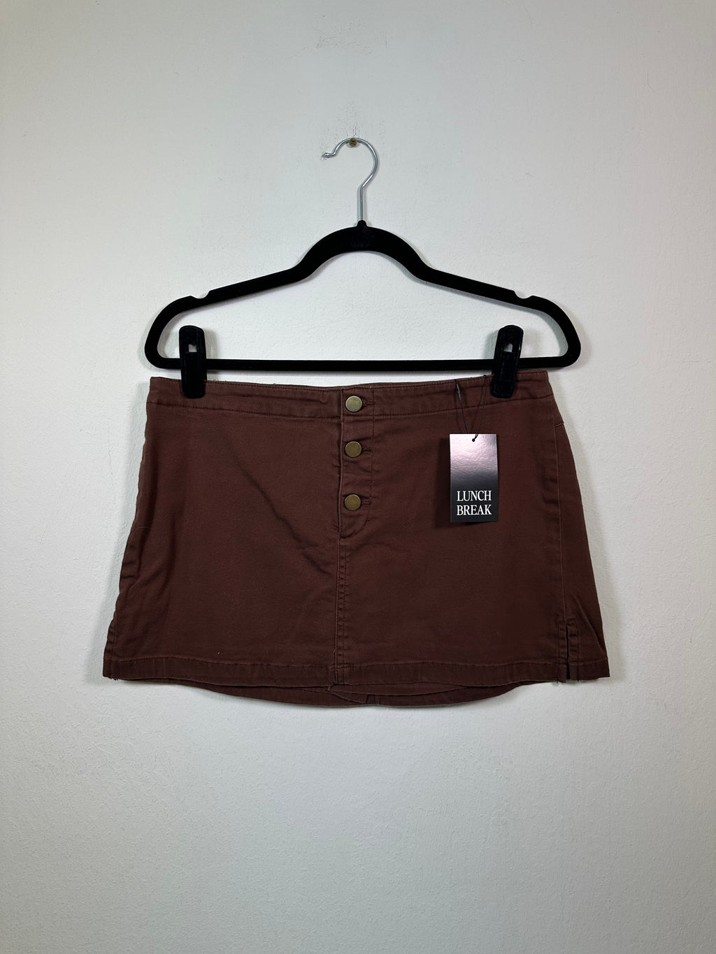 Y2K Xhileration Chocolate Brown Lace-Up Mini Skort