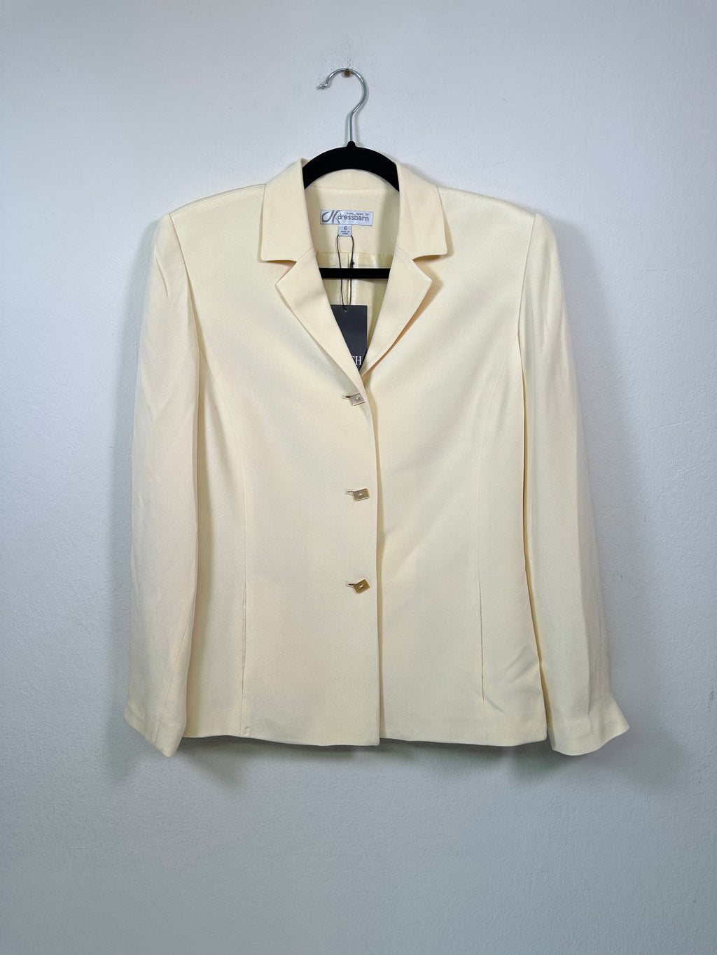 Dress Barn Butter Yellow Silk Jacket