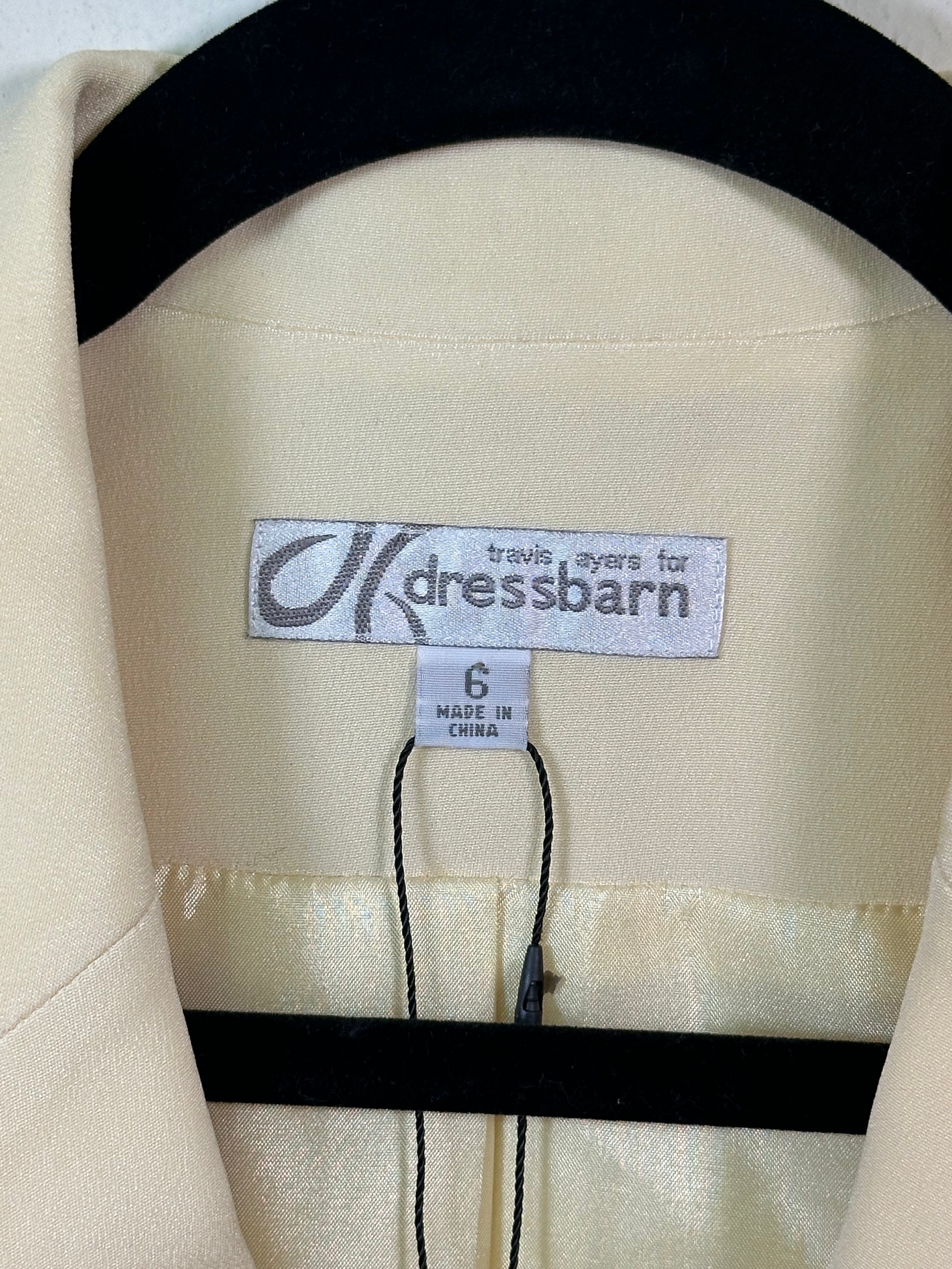 Dress Barn Butter Yellow Silk Jacket