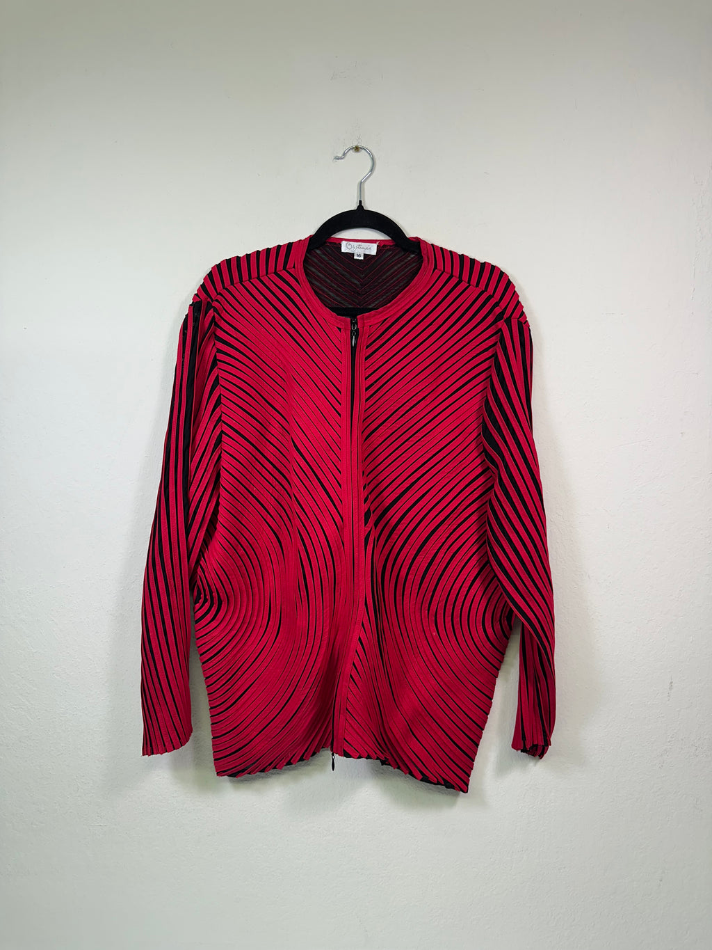 Obstinée Red & Black Cotton Statement Jacket