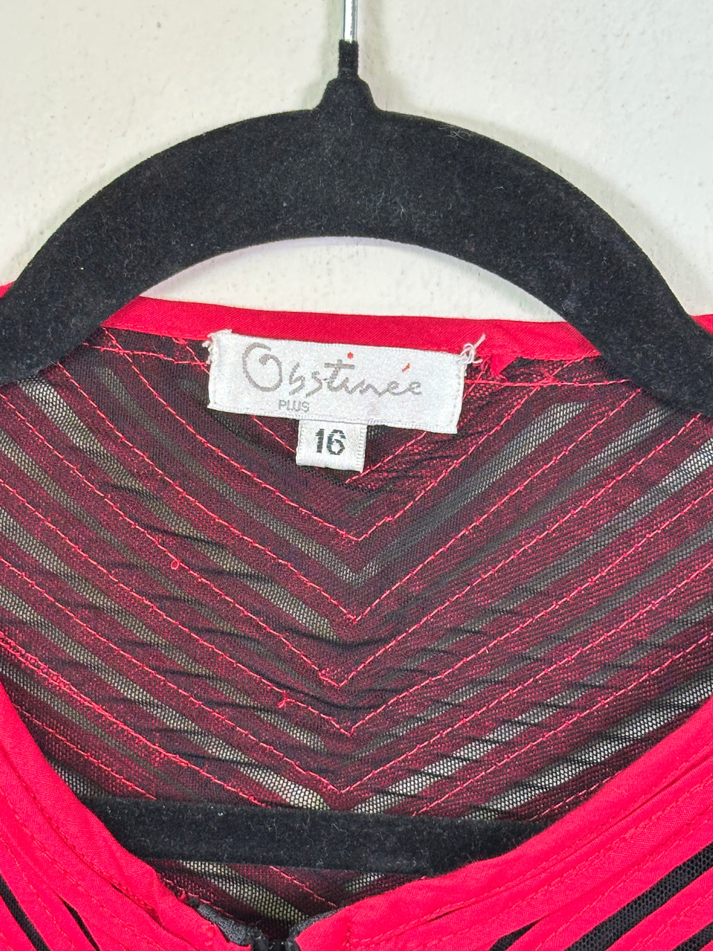 Obstinée Red & Black Cotton Statement Jacket