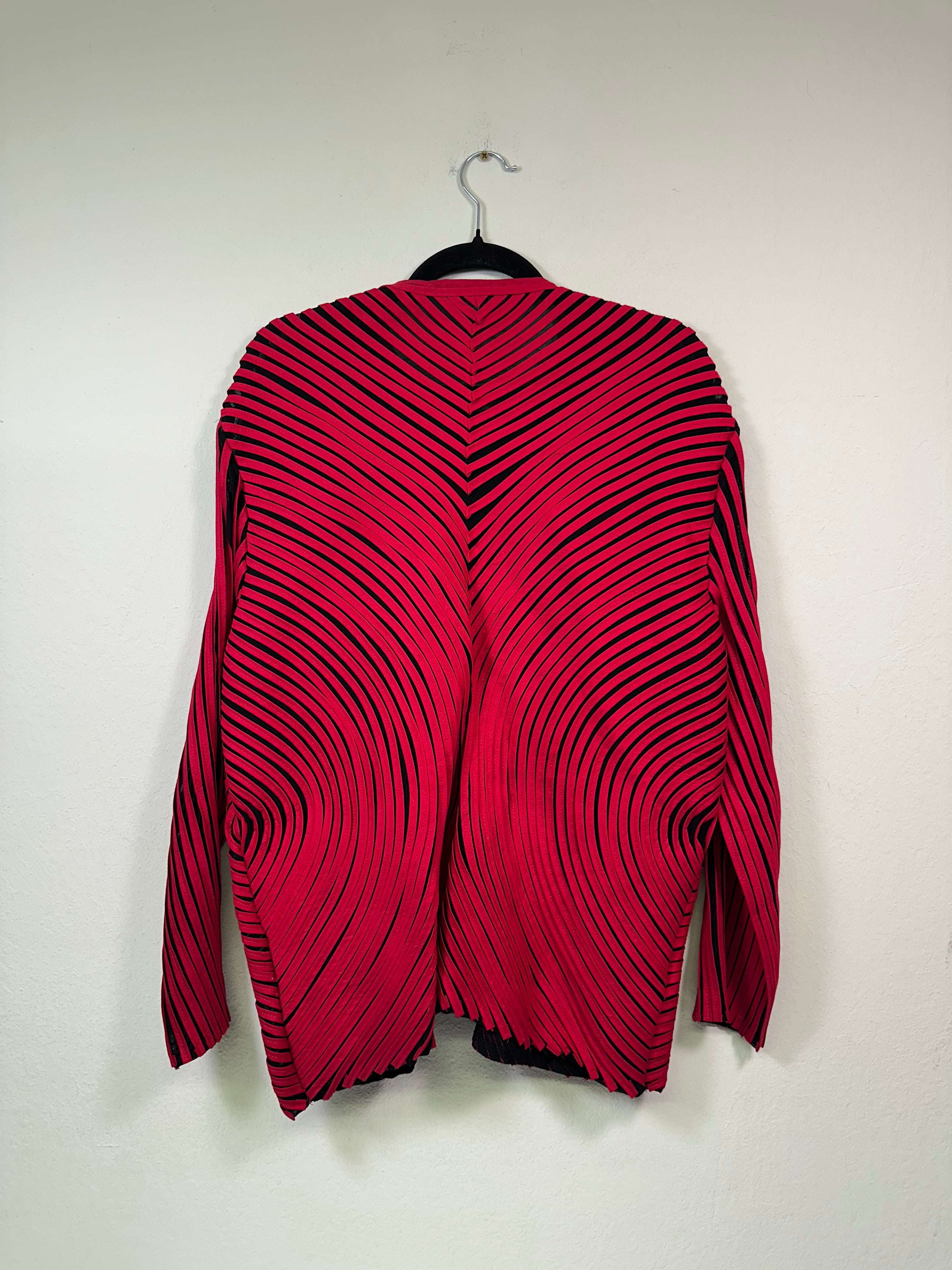 Obstinée Red & Black Cotton Statement Jacket