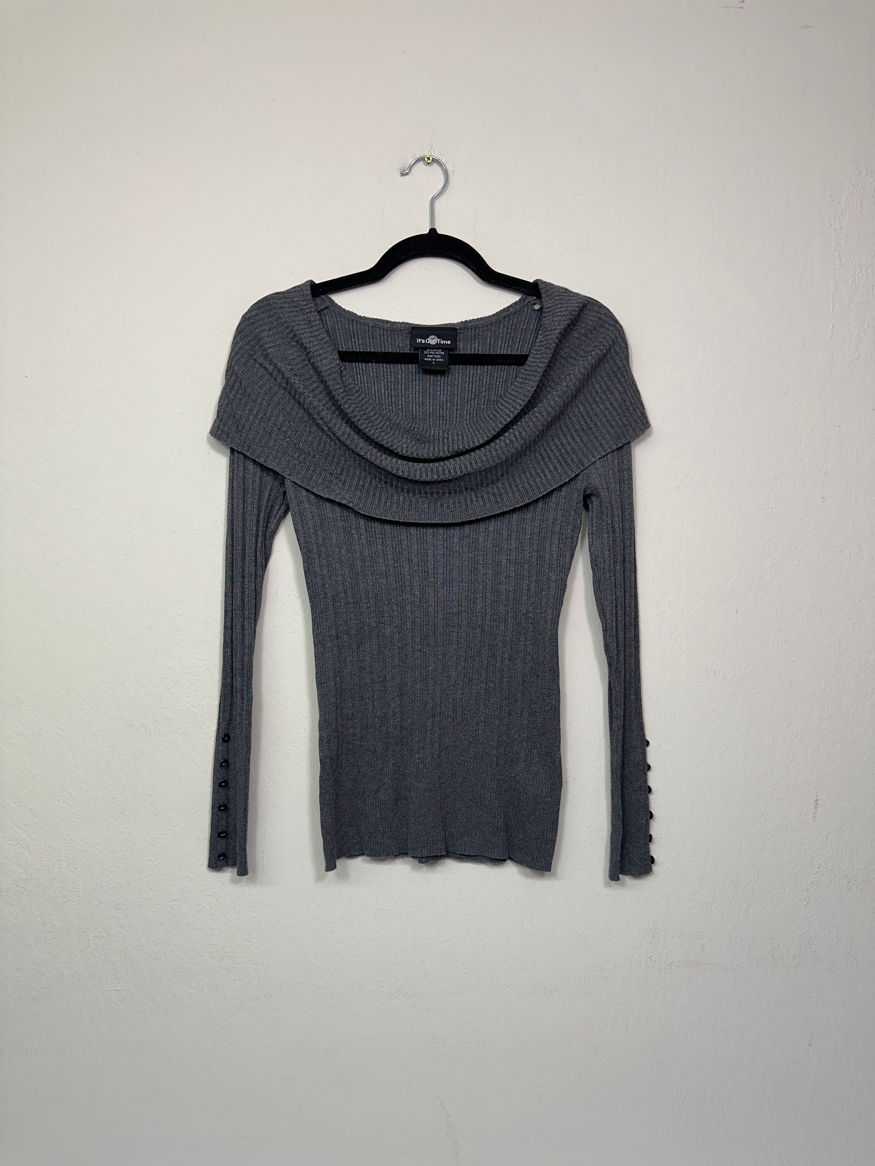 Off-the-Shoulder Ribbed Top