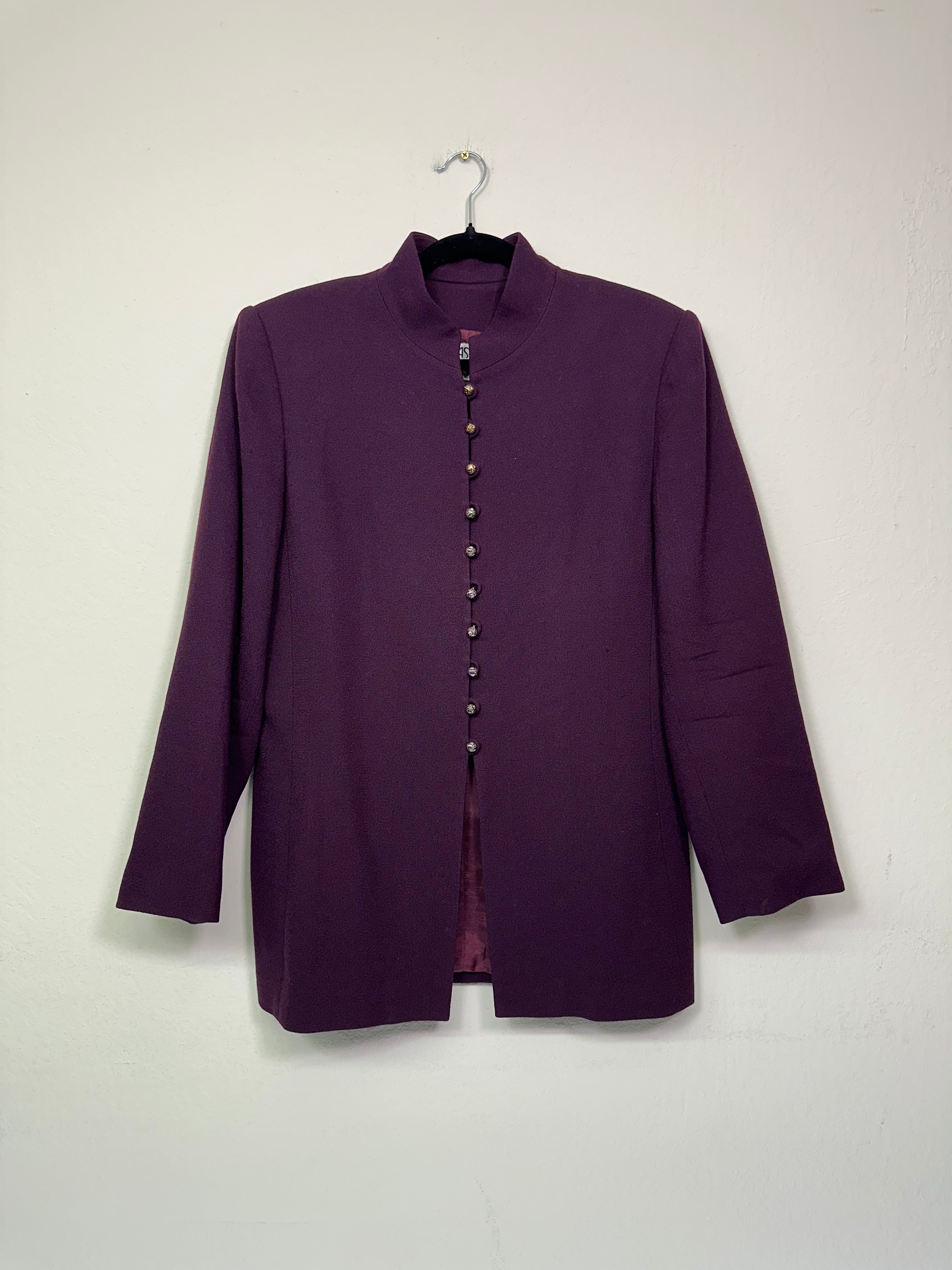 Wool Mandarin-Collar Jacket