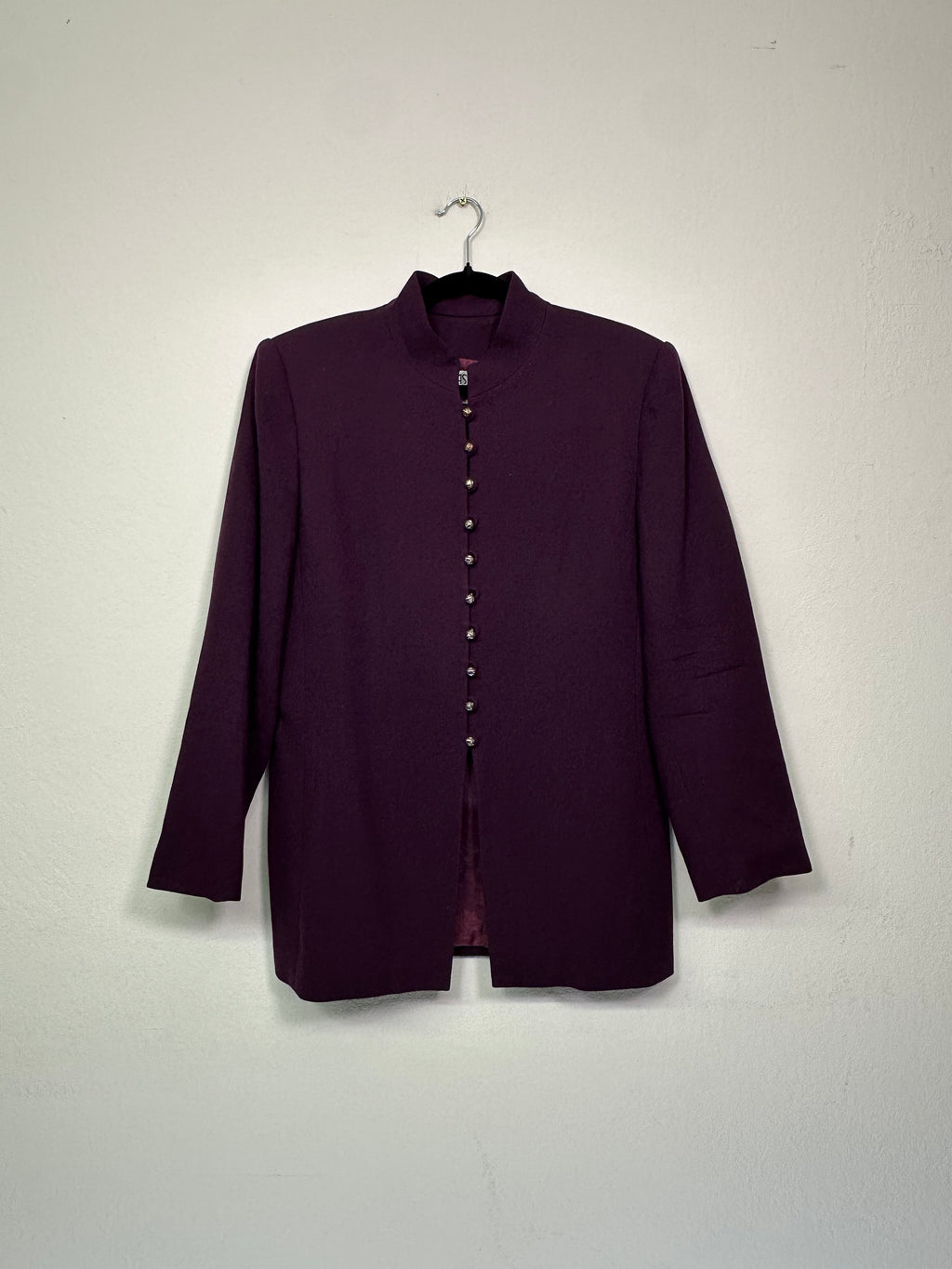 Wool Mandarin-Collar Jacket