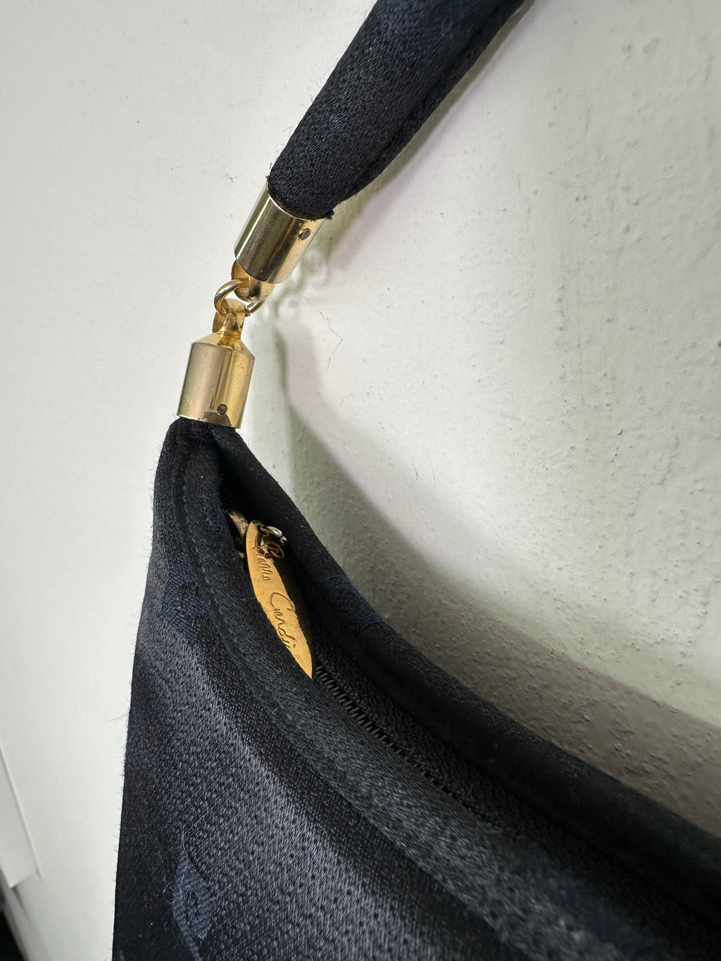 Pierre Cardin Black Jacquard Shoulder Bag