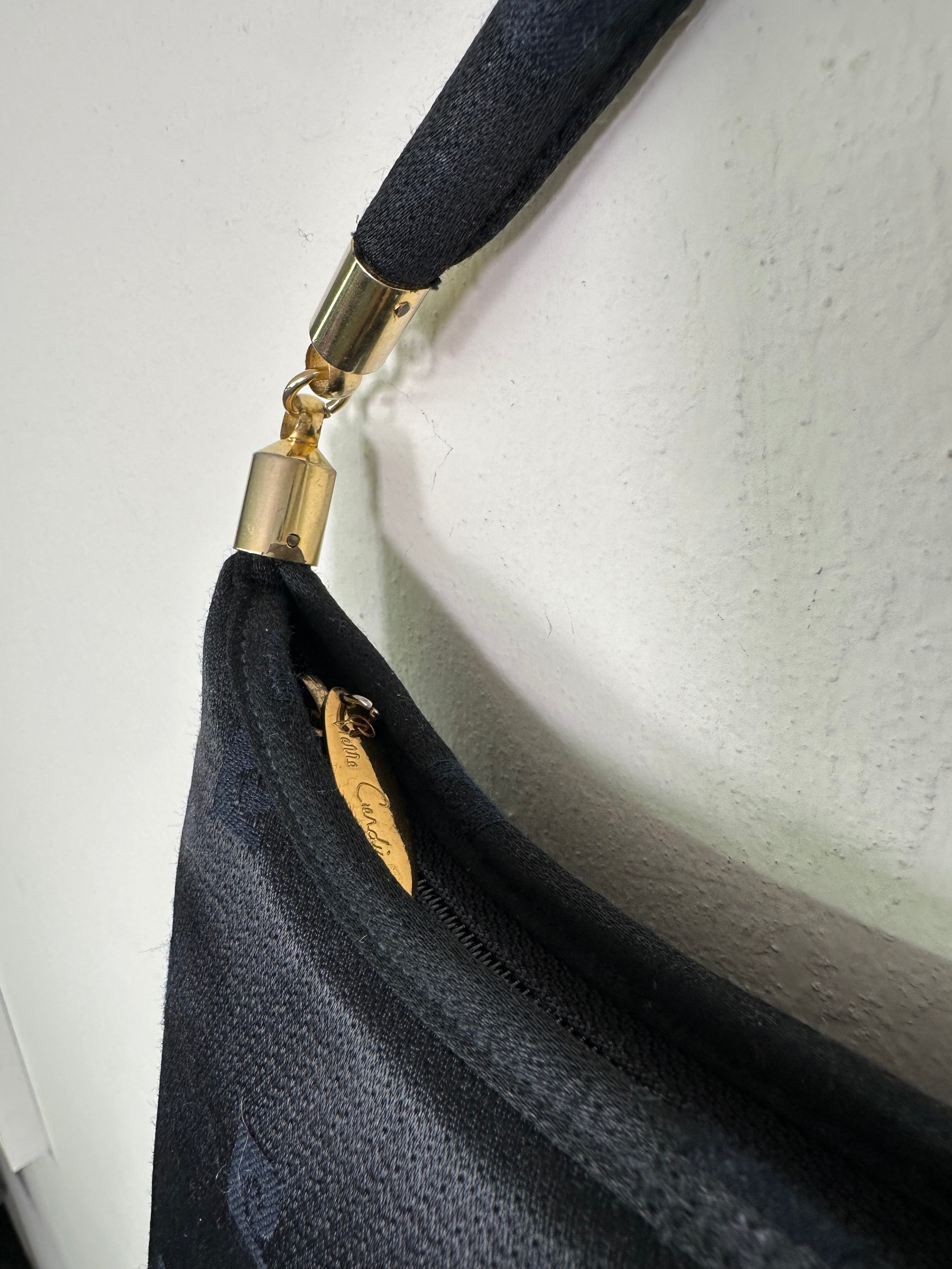 Pierre Cardin Black Jacquard Shoulder Bag