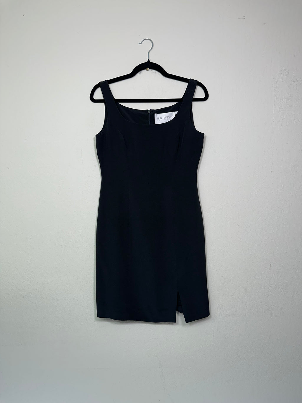 Hugo Buscati 100% Silk Classic Black Dress