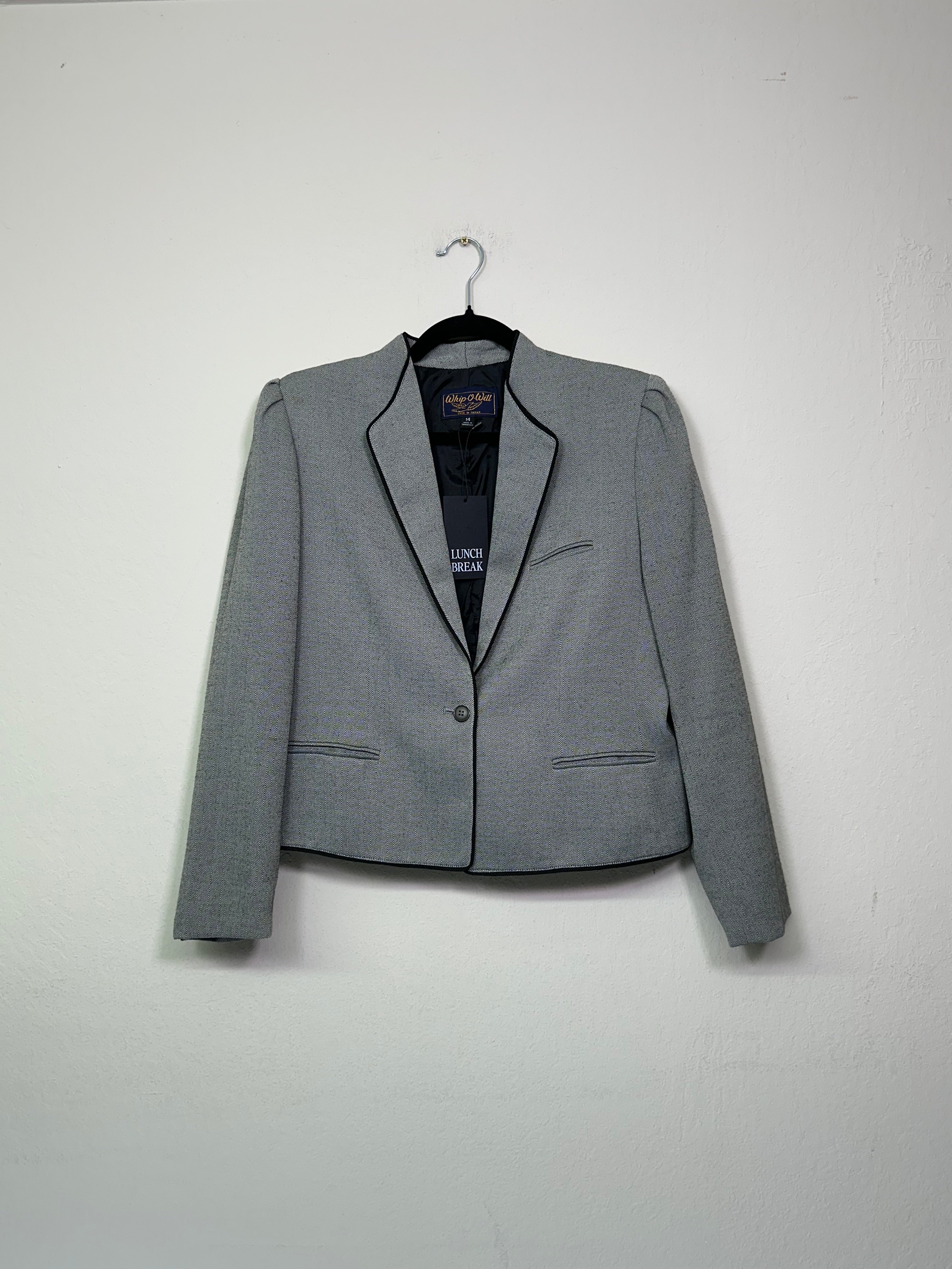 70s Herringbone Tailored Blazer