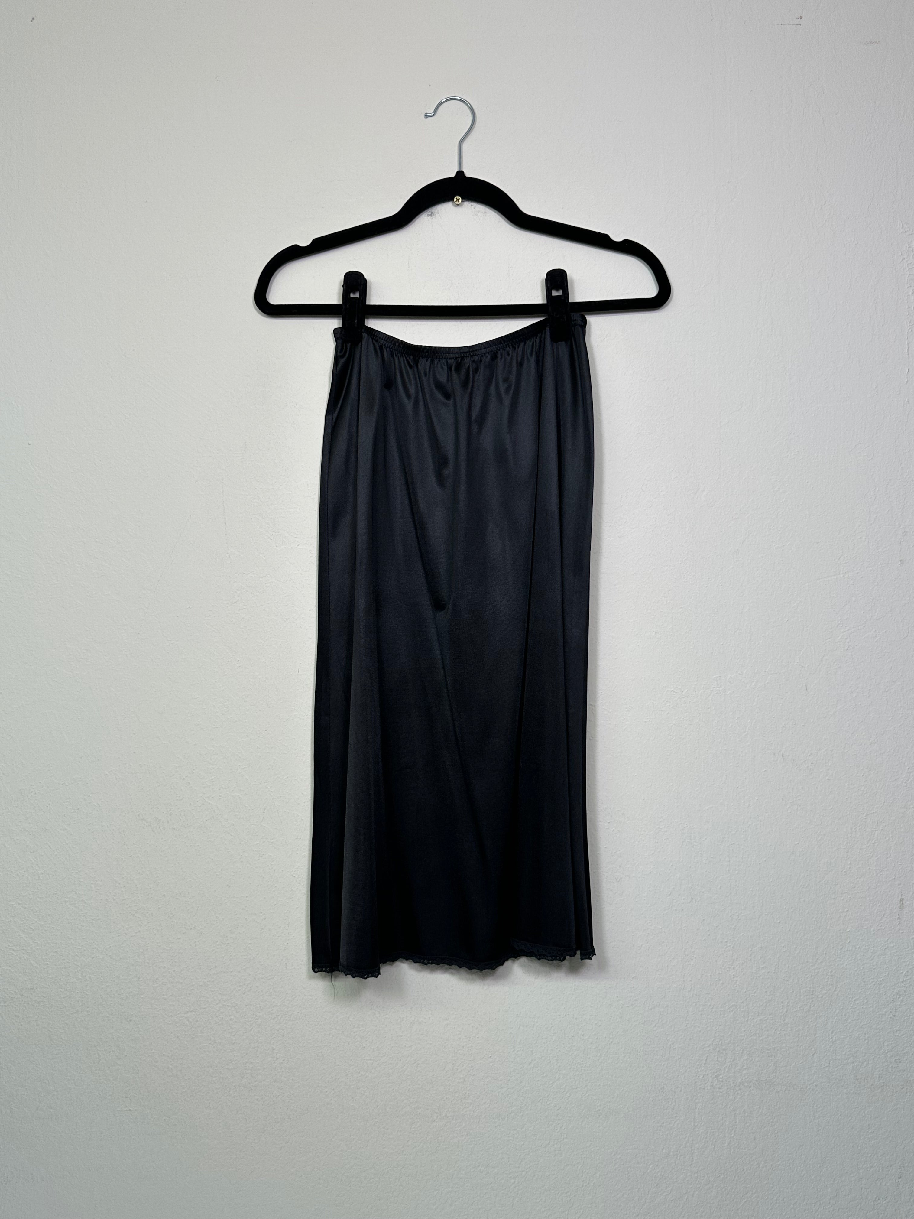 Vanity Fair Black Vintage Slip Skirt