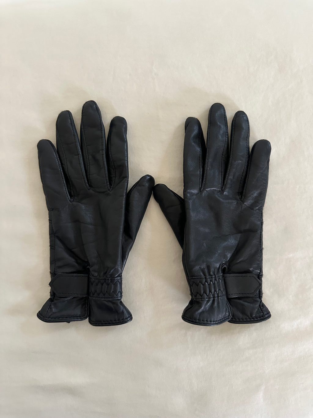 Black Leather Gloves