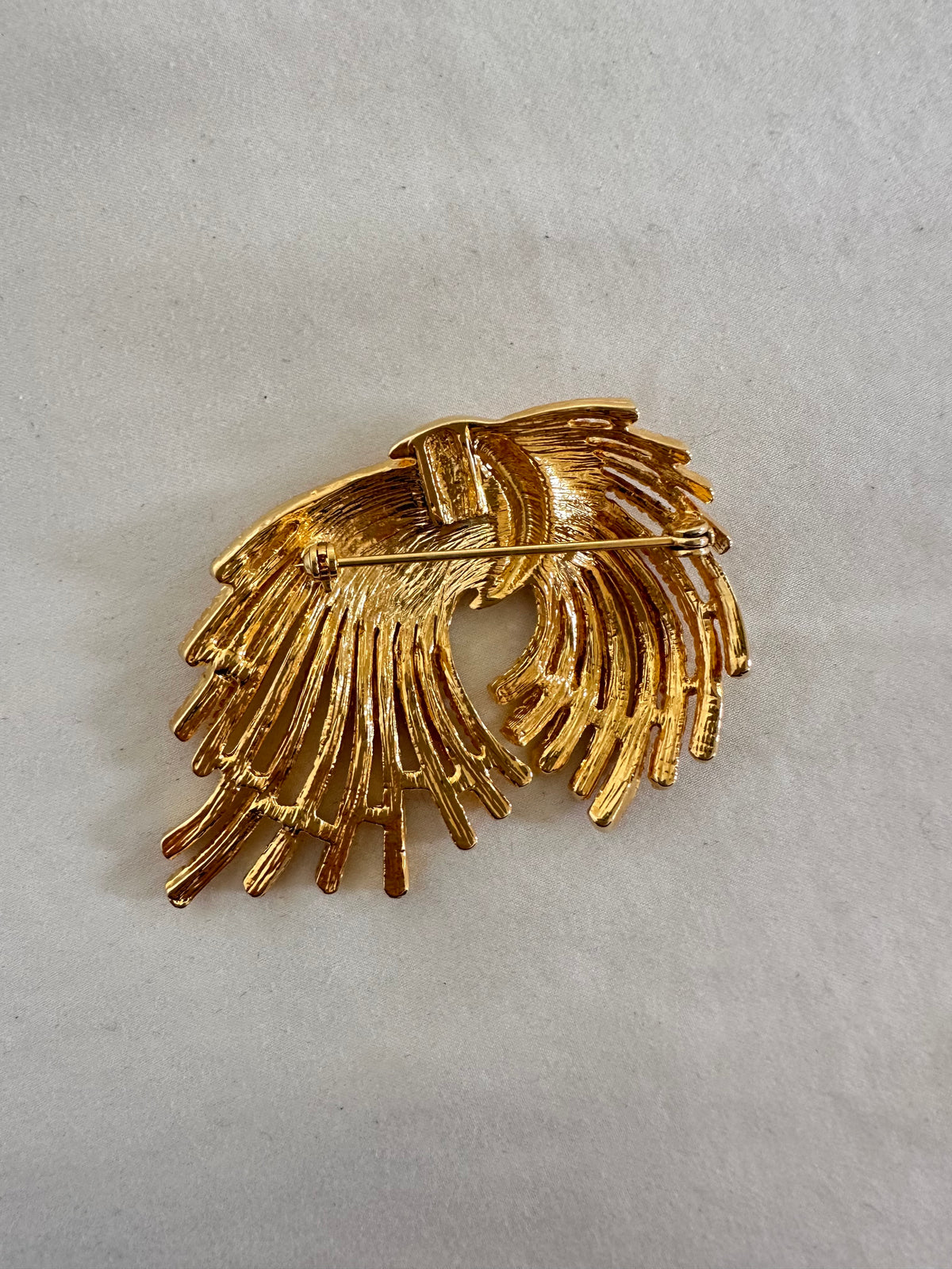 Vintage Gold Tone Fringe Brooch