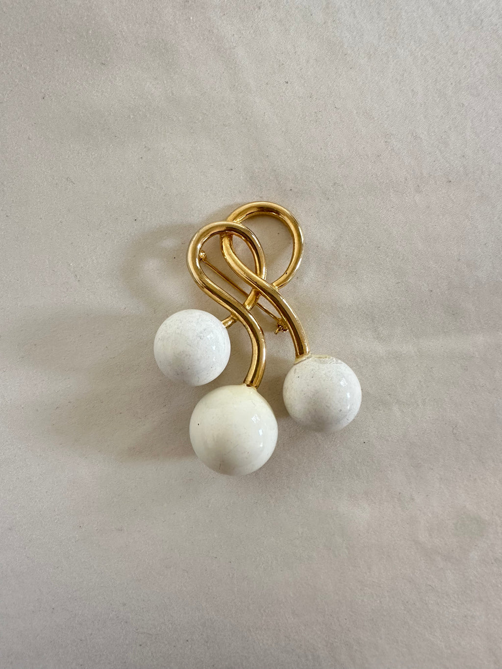 Abstract Triple Orb Brooch