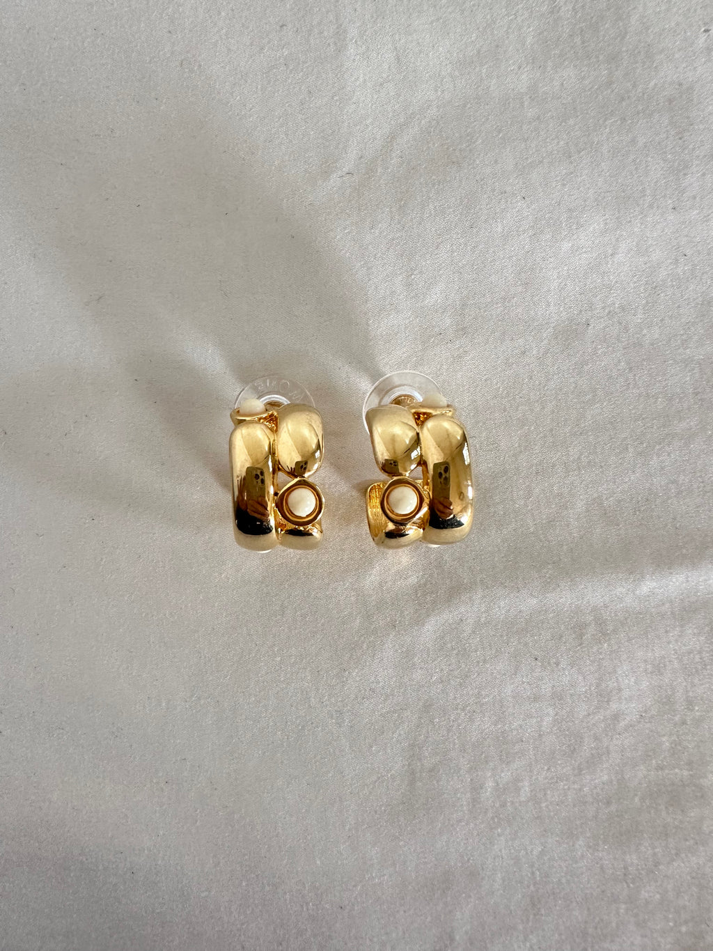 Monet Gold-Tone Abstract Hoops