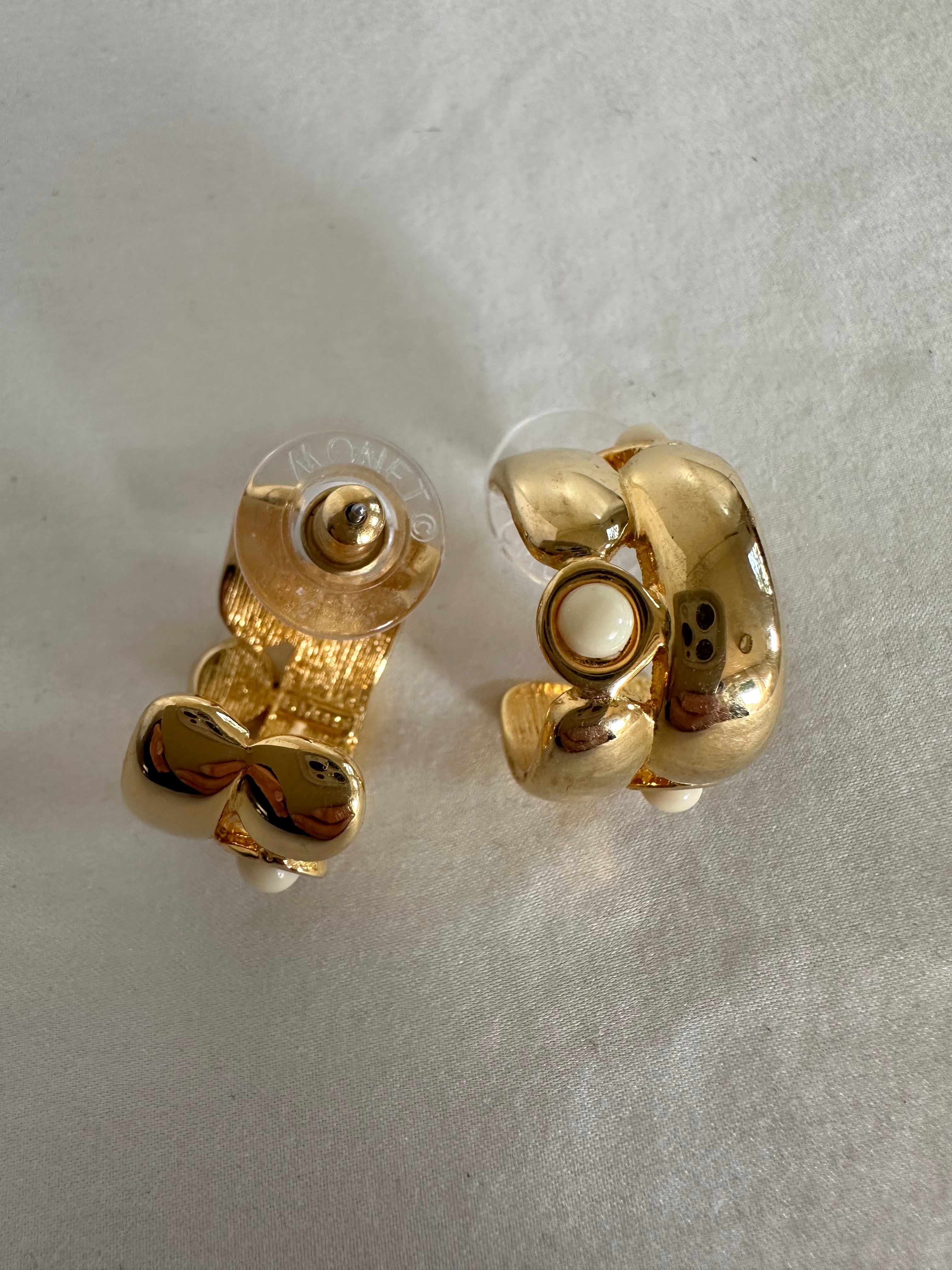 Monet Gold-Tone Abstract Hoops