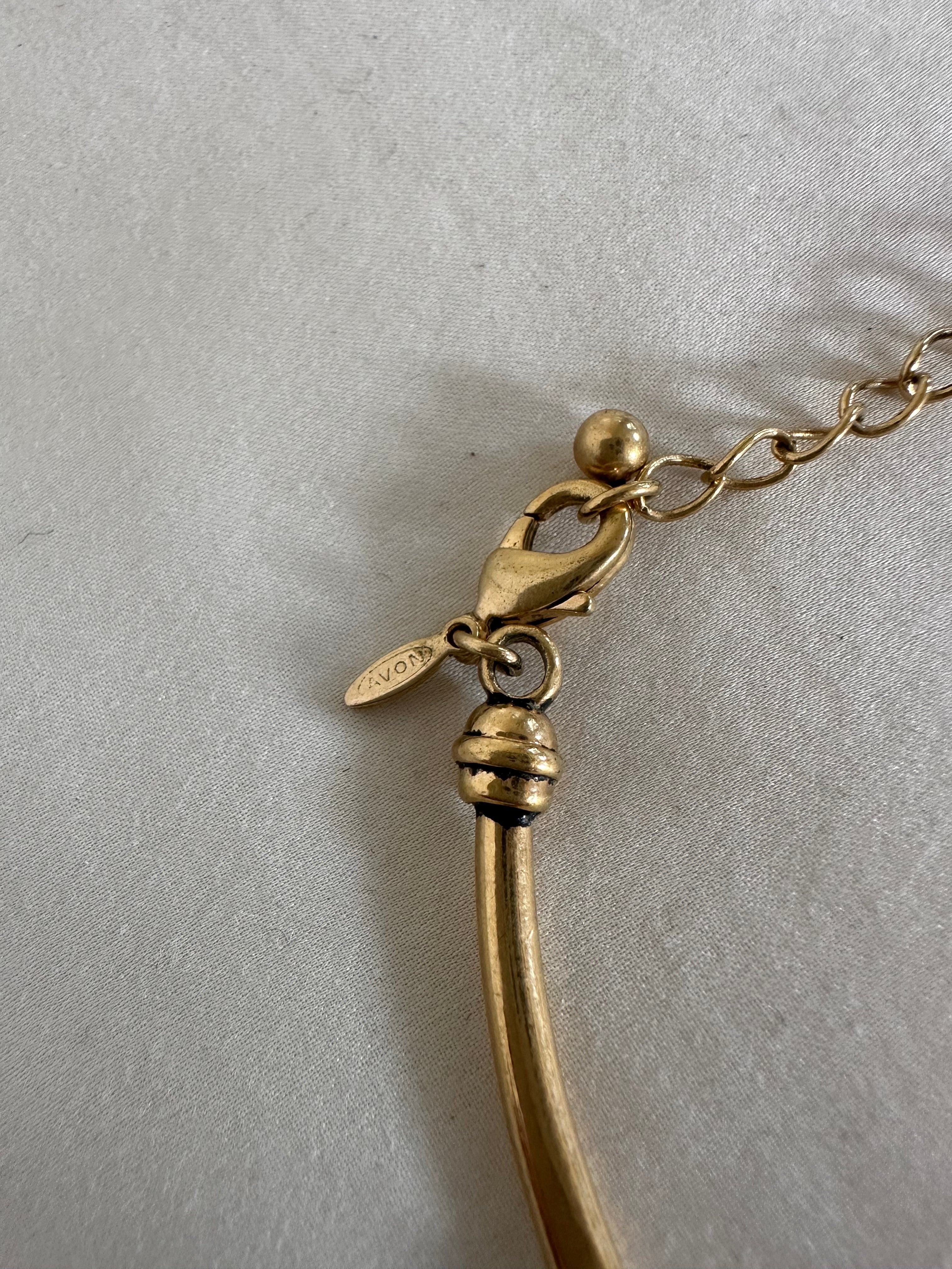 Vintage Avon Gold-Tone Cabochon Choker Necklace