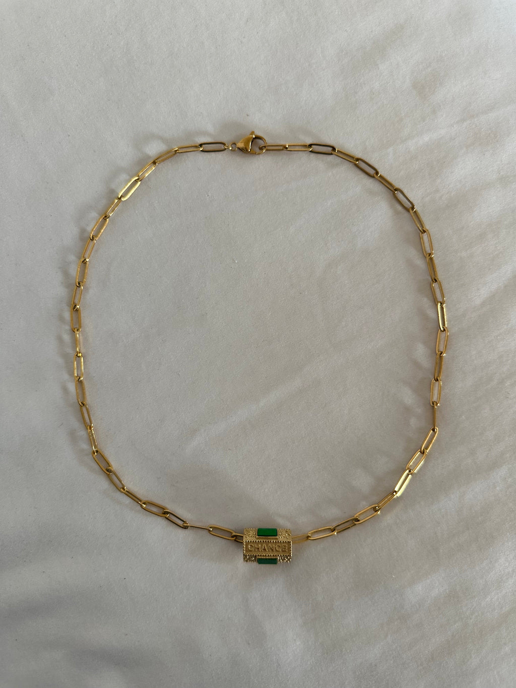 Gold Tone Charm Necklace