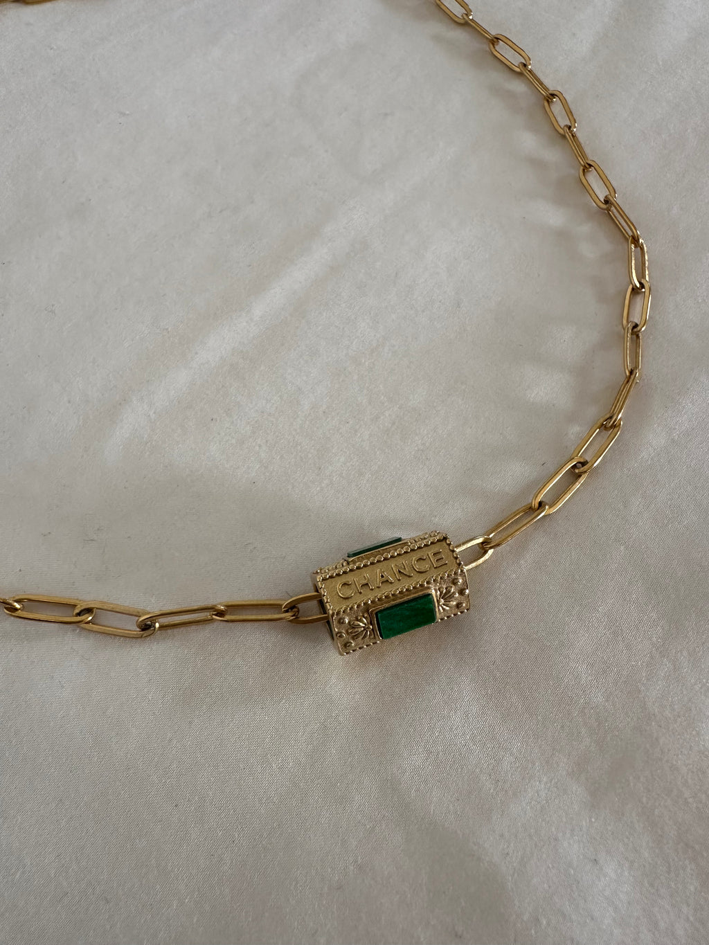 Gold Tone Charm Necklace