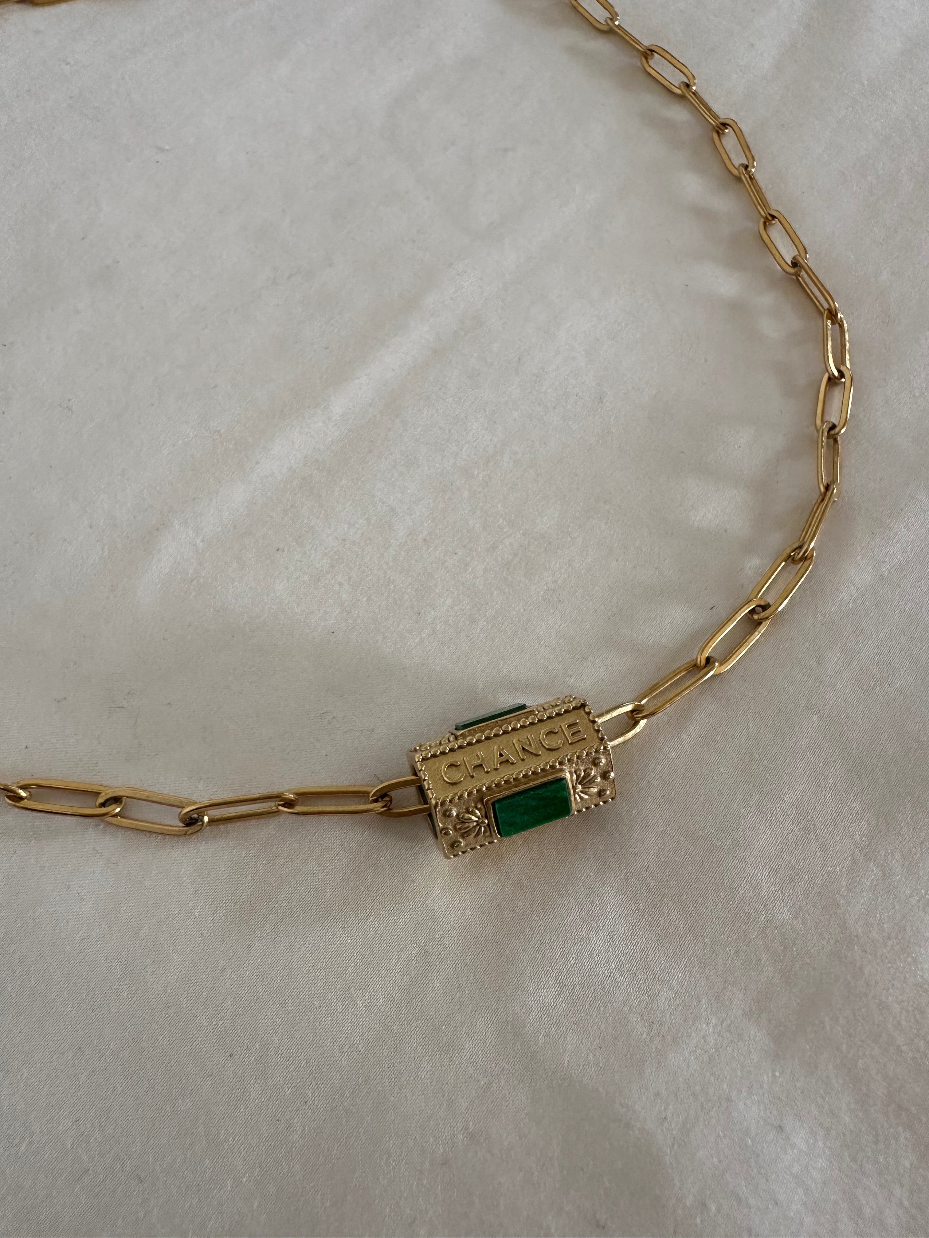 Gold Tone Charm Necklace