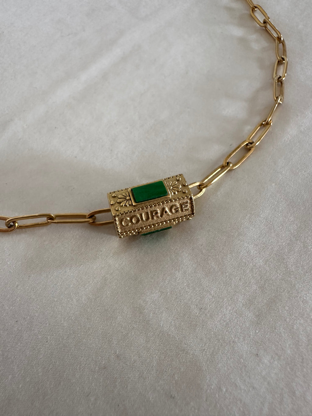 Gold Tone Charm Necklace