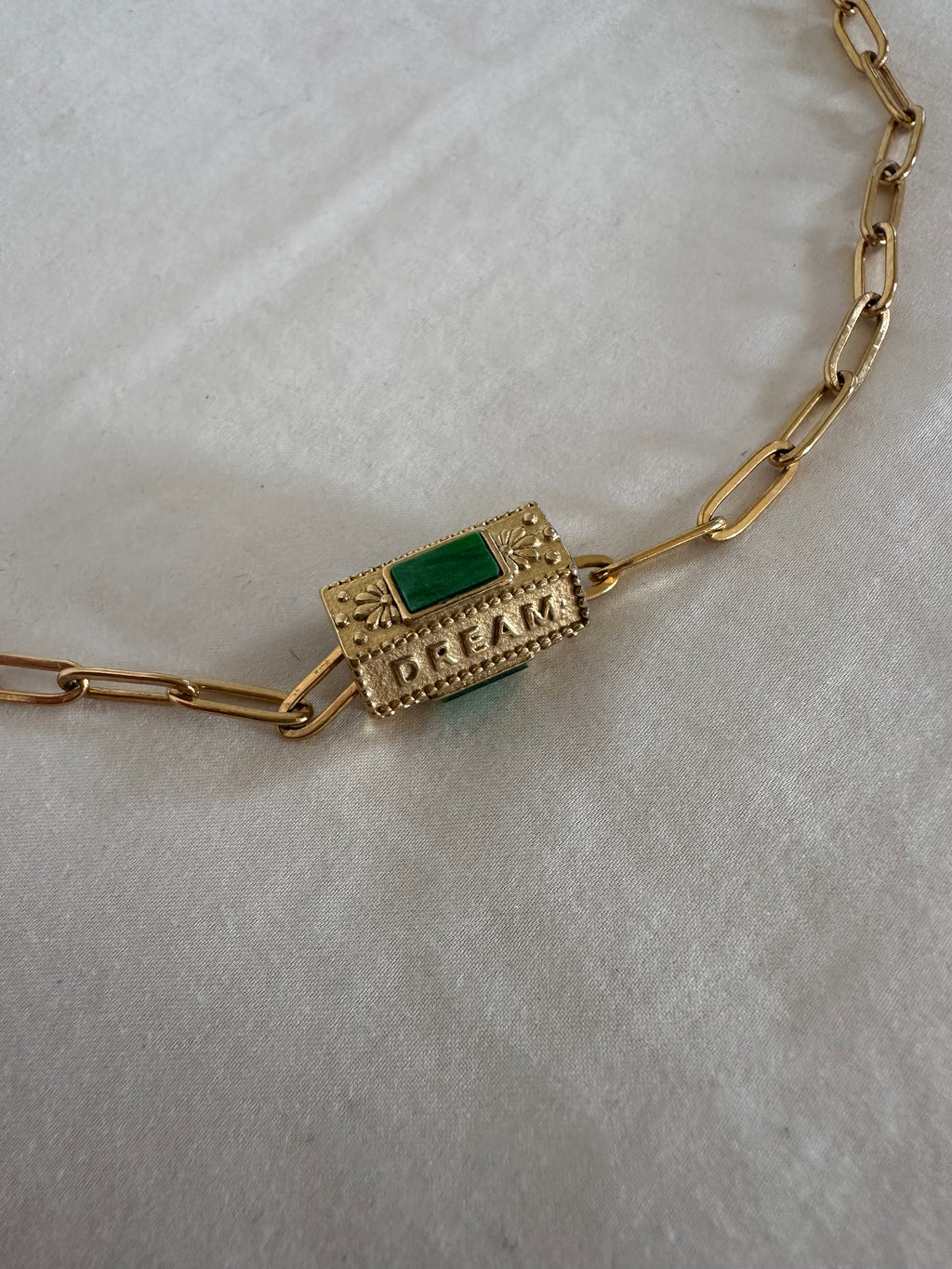 Gold Tone Charm Necklace