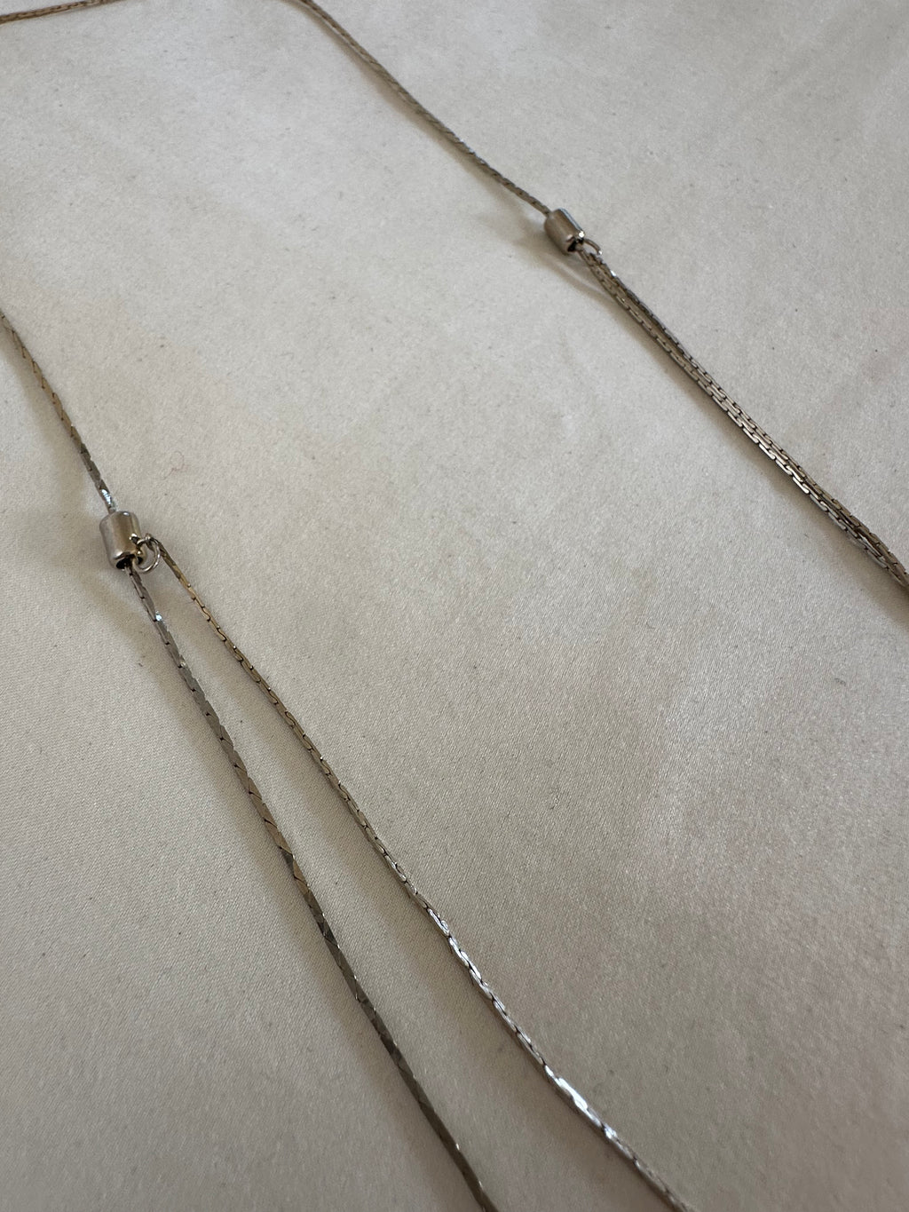 Adjustable Silver-Tone Double Chain Necklace