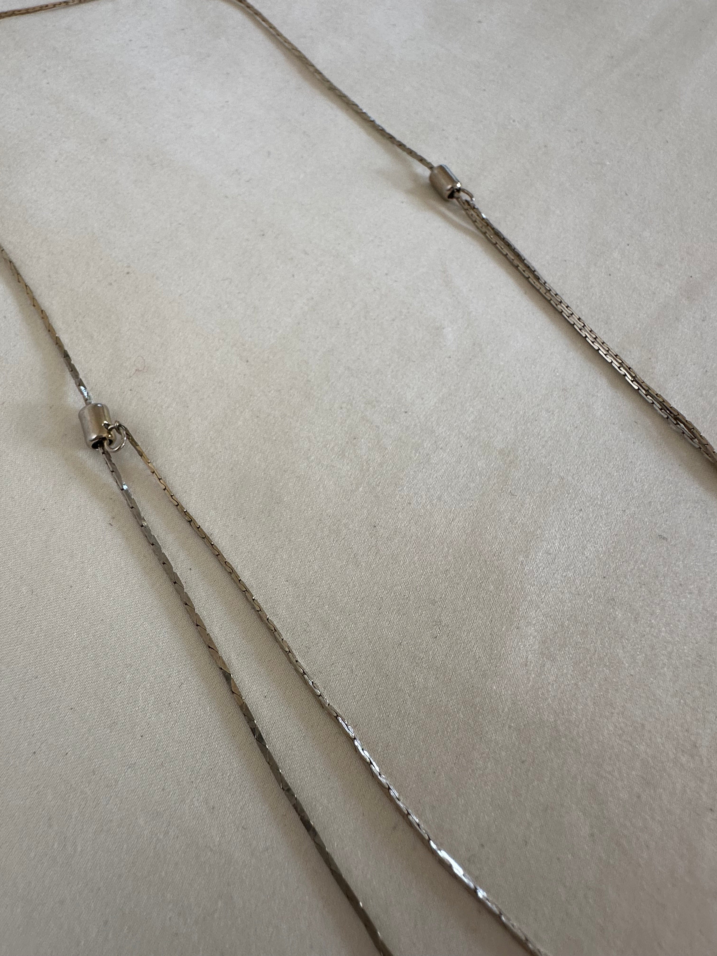 Adjustable Silver-Tone Double Chain Necklace