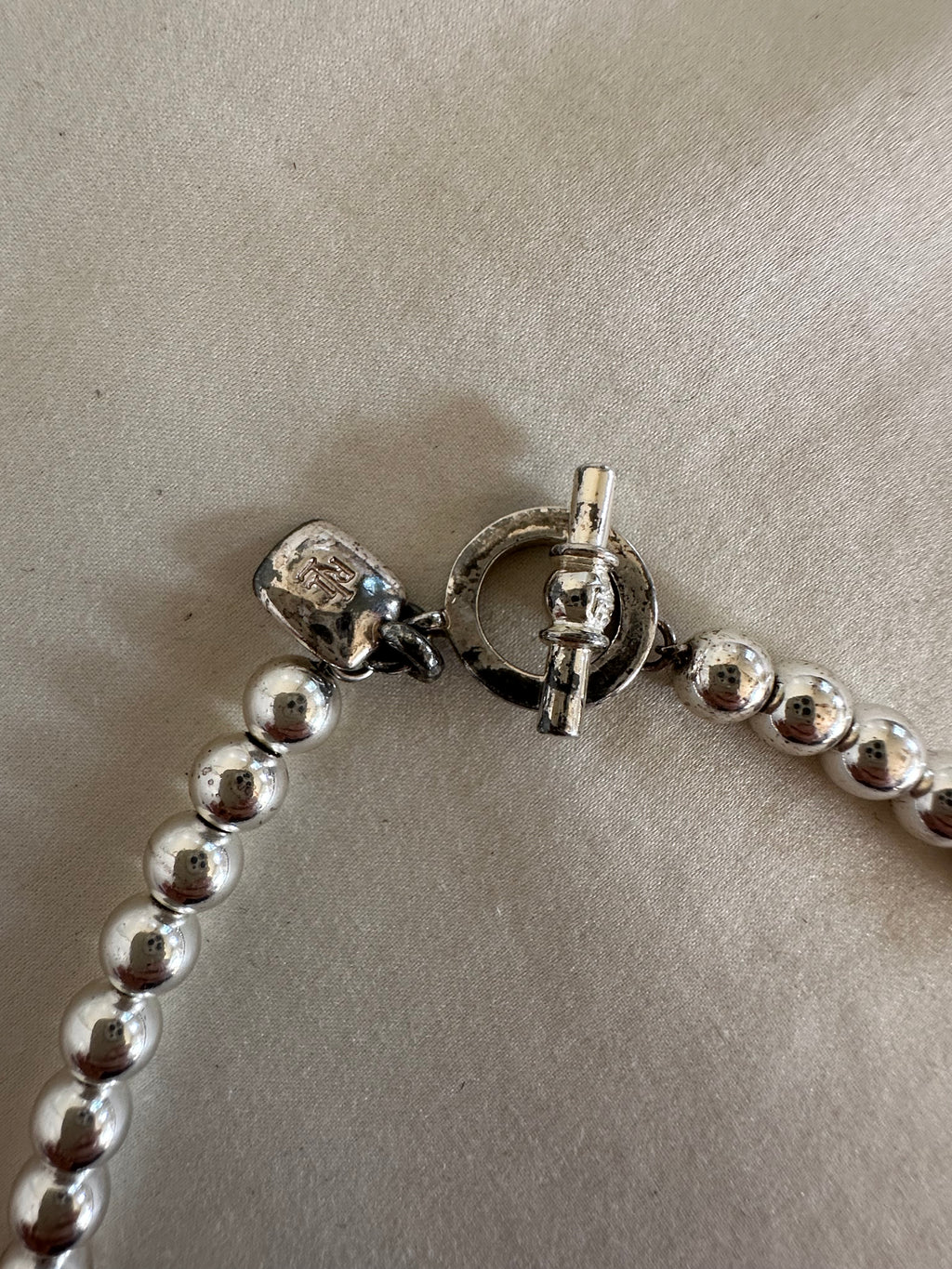 Lauren Ralph Lauren Silver Bead Necklace