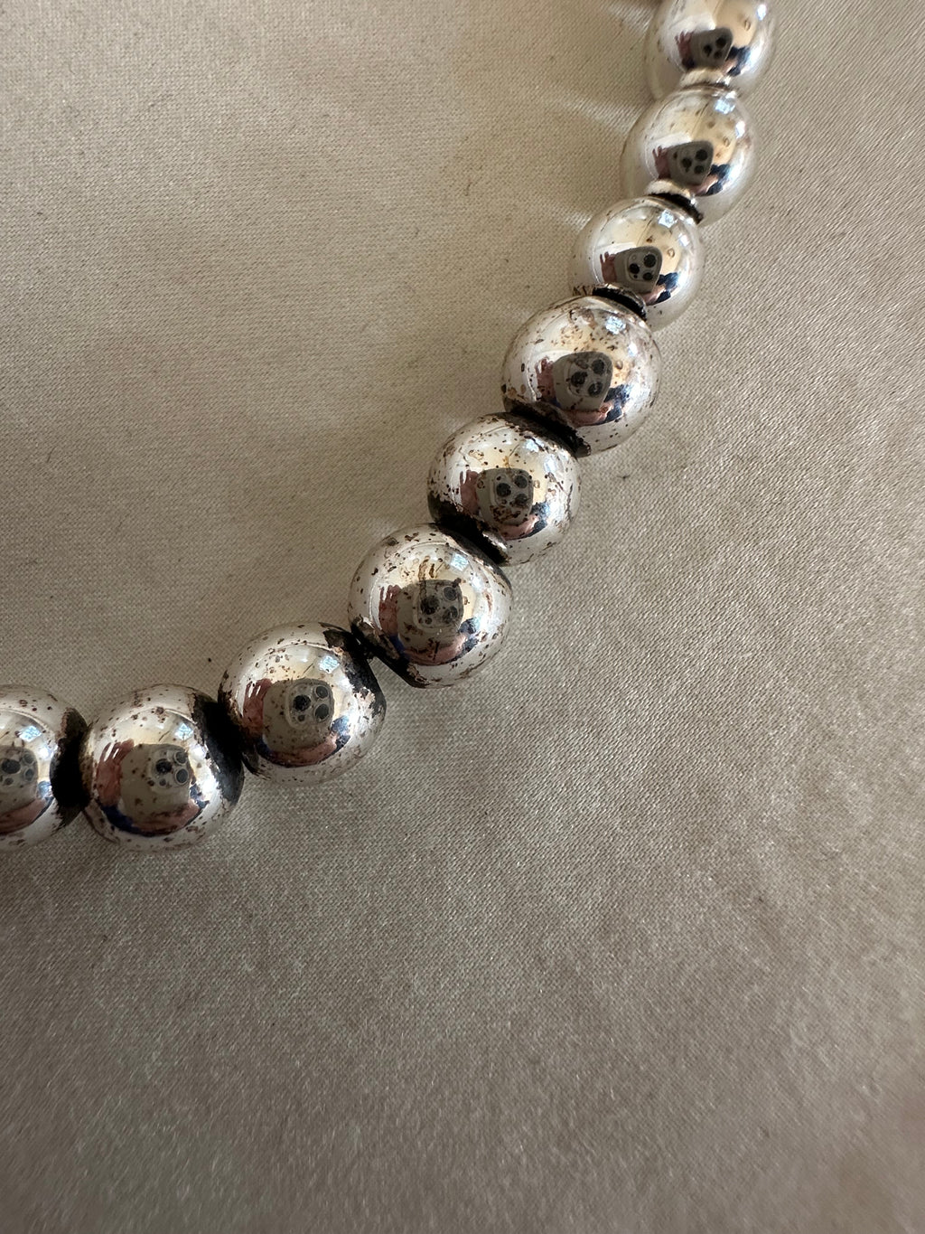 Lauren Ralph Lauren Silver Bead Necklace