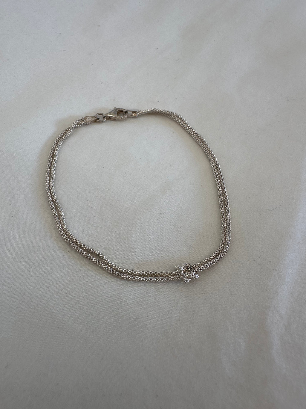 Sterling Silver Knot Chain Bracelet
