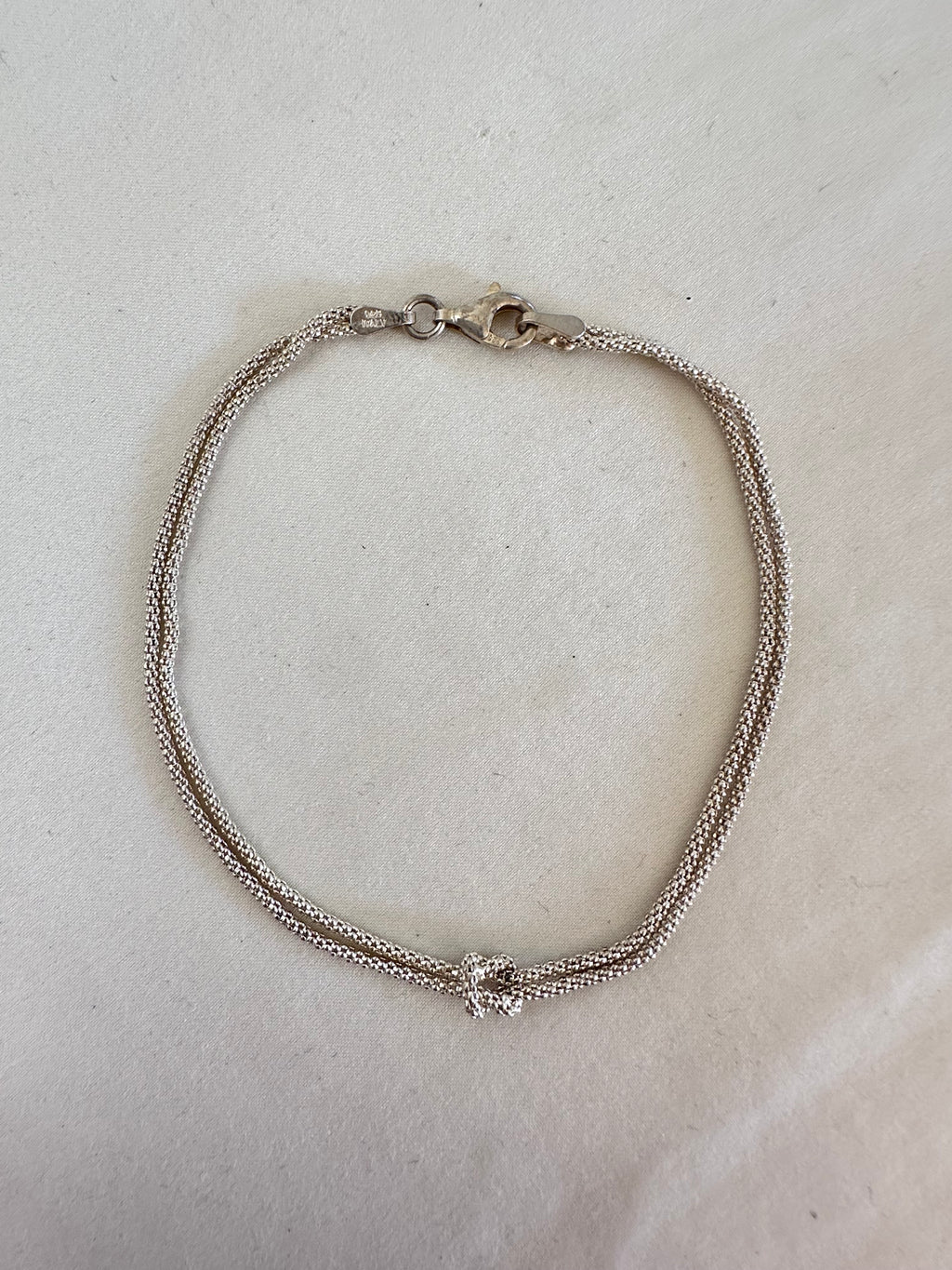 Sterling Silver Knot Chain Bracelet