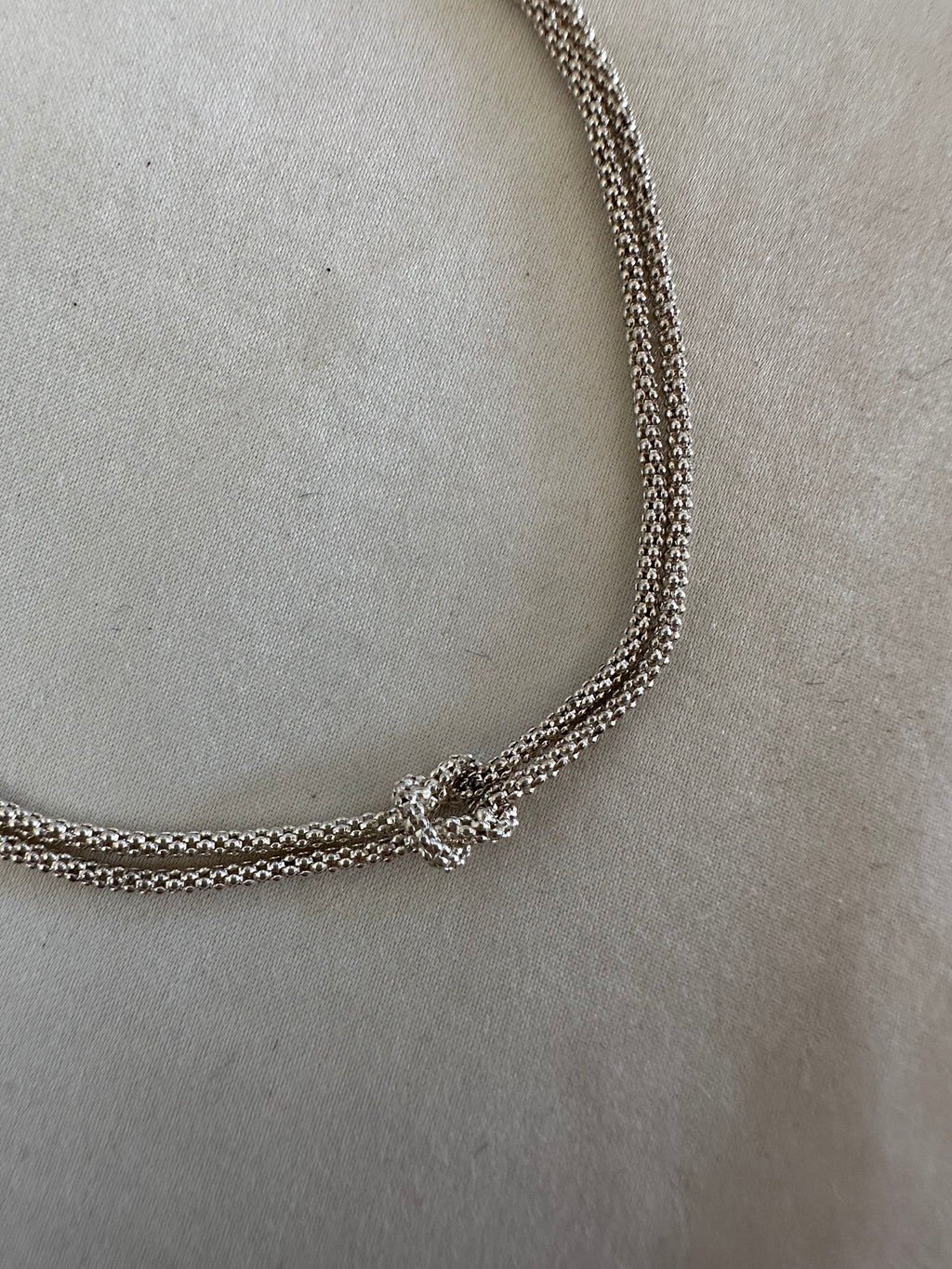 Sterling Silver Knot Chain Bracelet