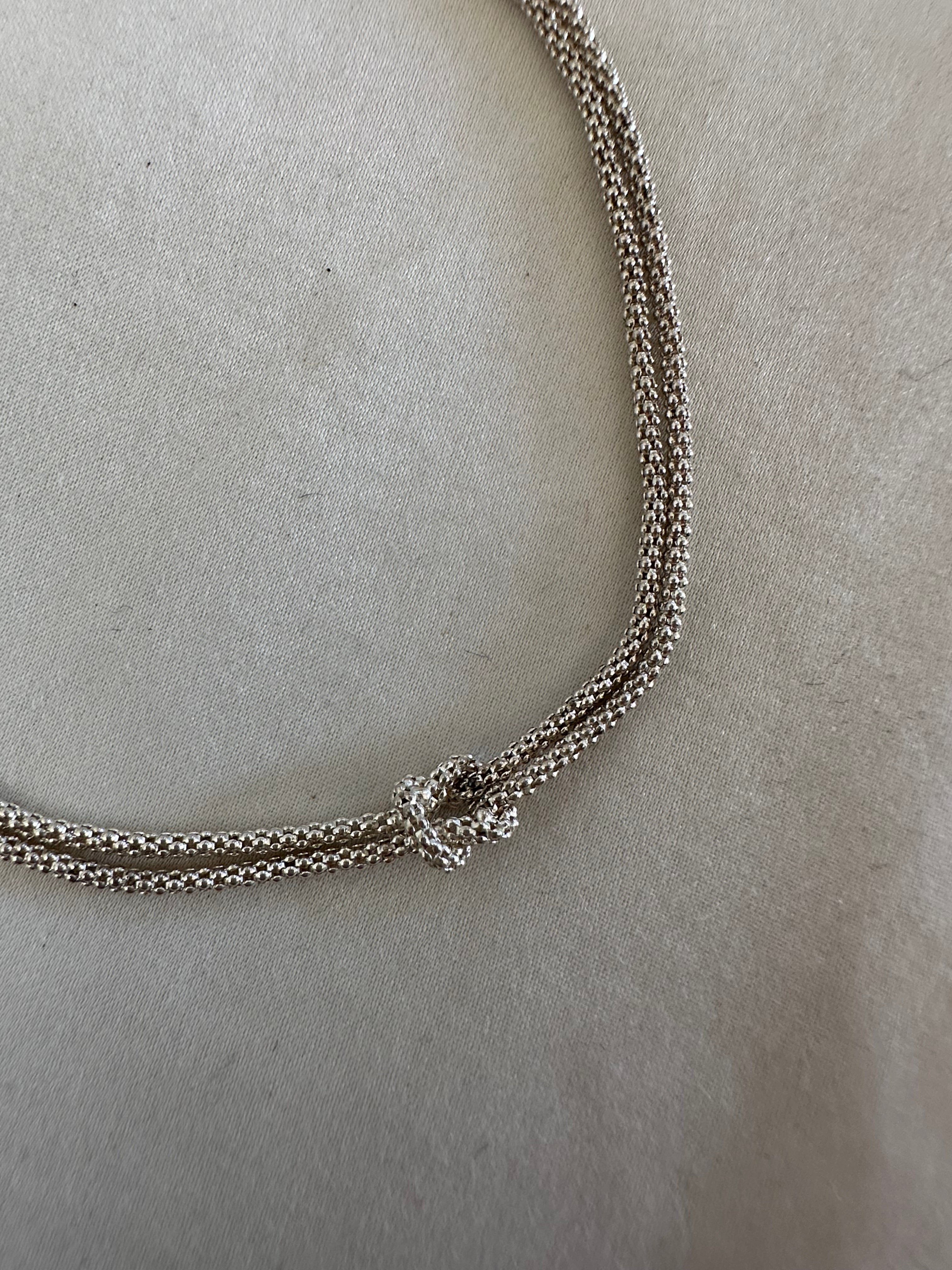 Sterling Silver Knot Chain Bracelet