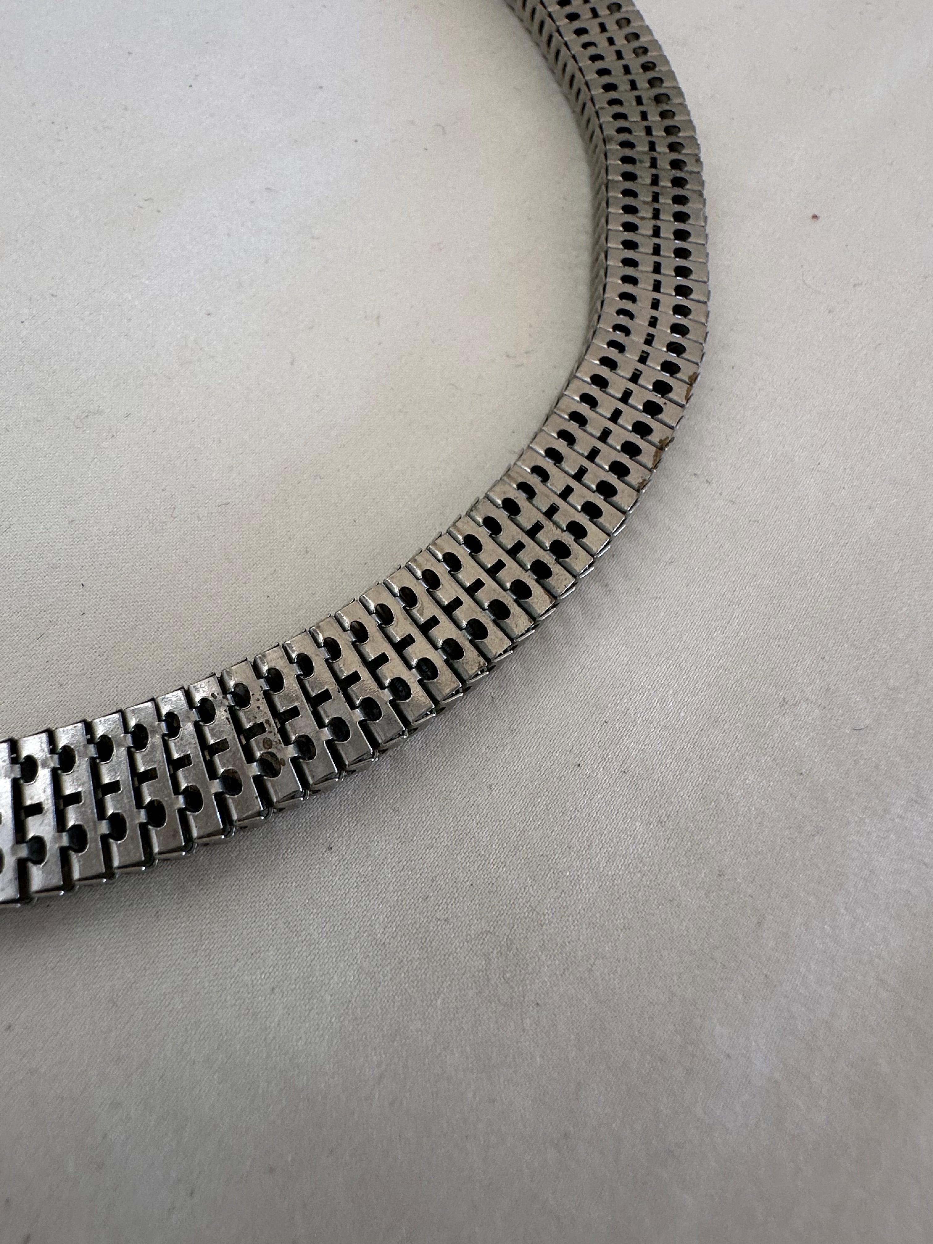 Kara Silver-Tone Mesh Choker