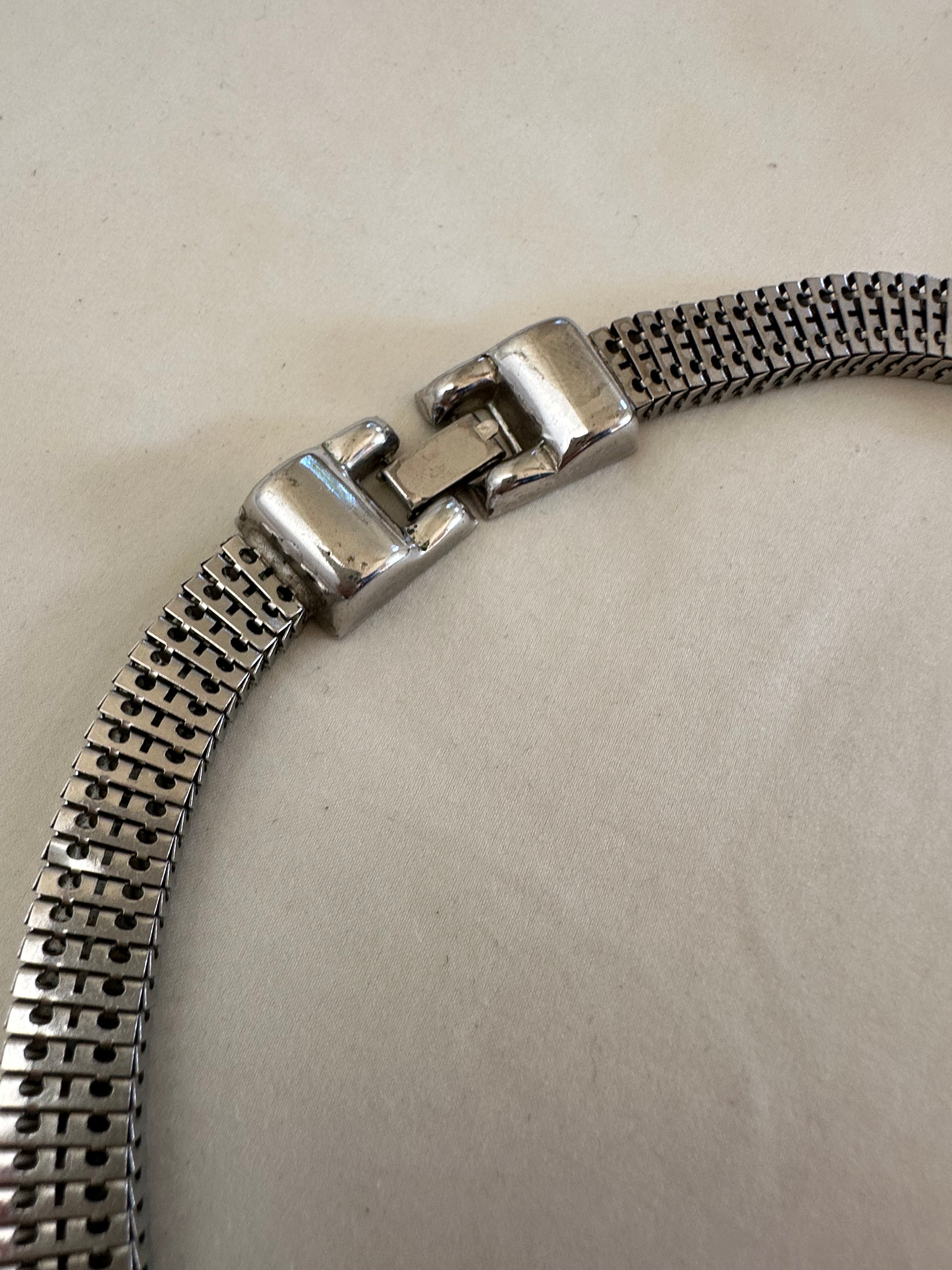 Kara Silver-Tone Mesh Choker