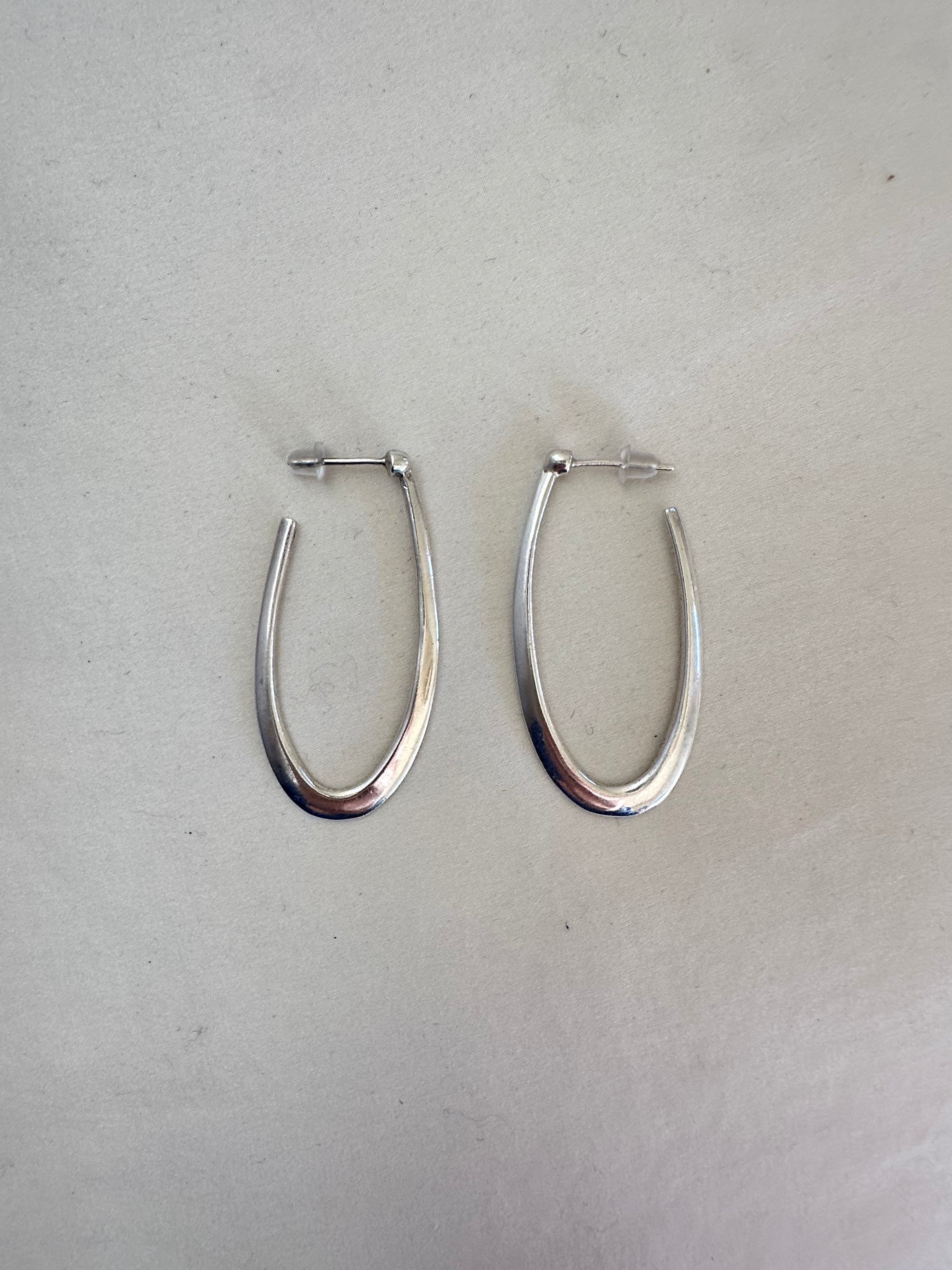 Mexican Sterling Silver Oval Hoops