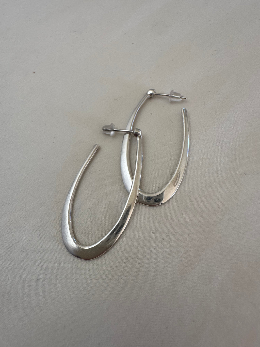 Mexican Sterling Silver Oval Hoops